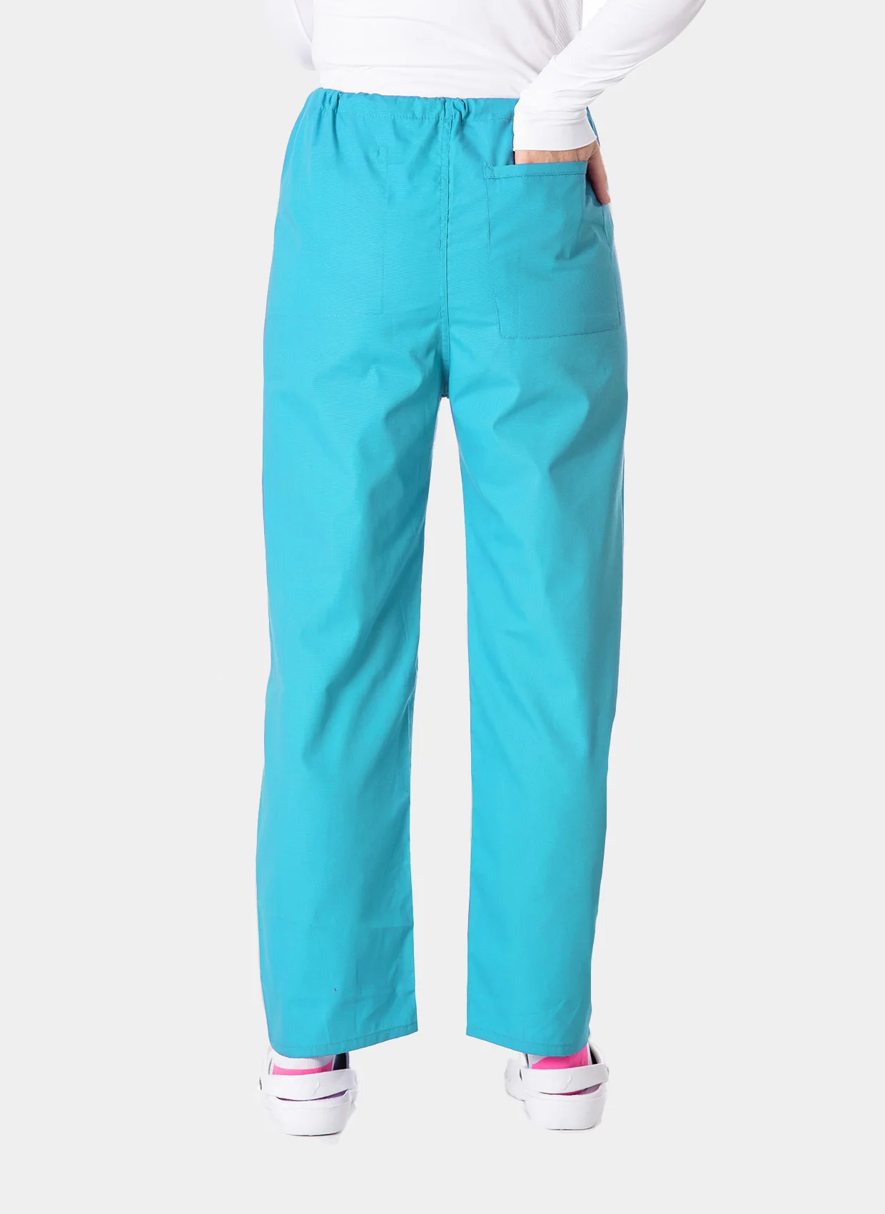 Unisex Budget Scrub Trousers - Turquoise (Bright Teal) - Image 2