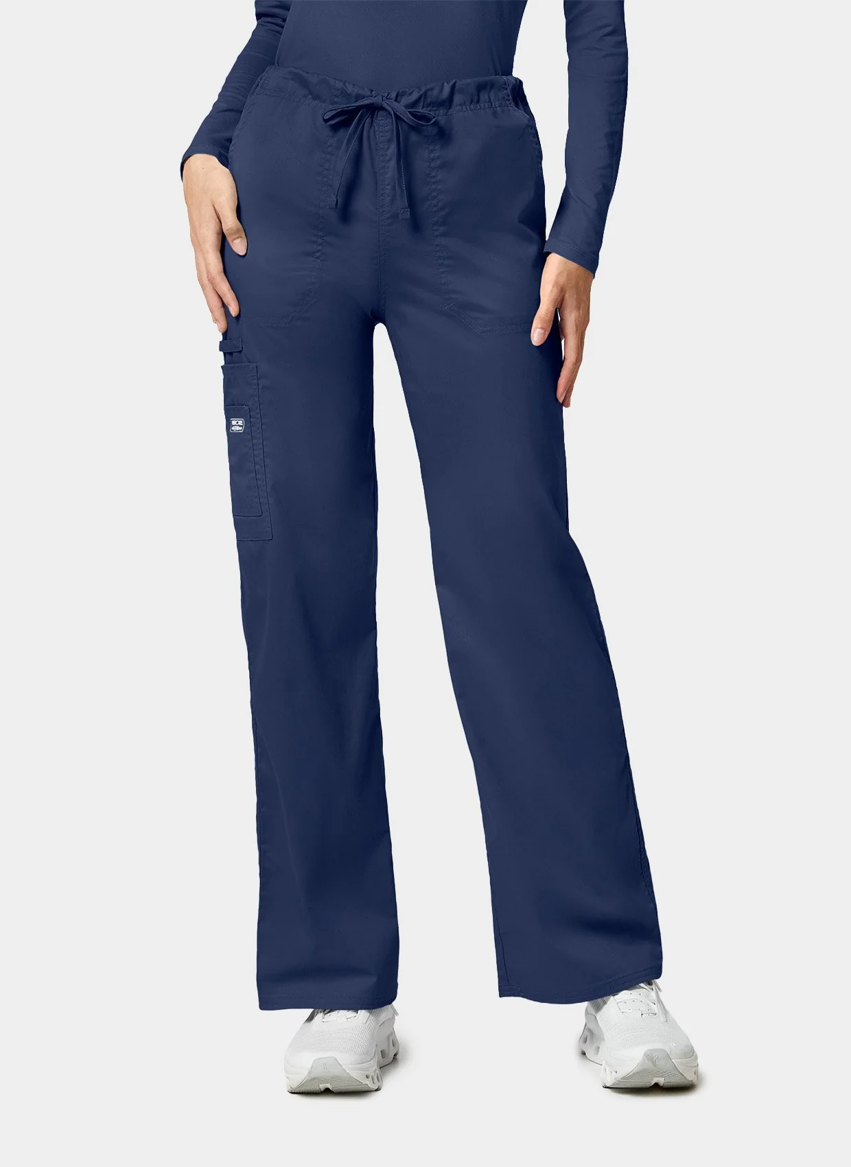 Cherokee Core Stretch Unisex Drawstring Cargo Scrub Trousers WWE4043 - Navy - Image 2