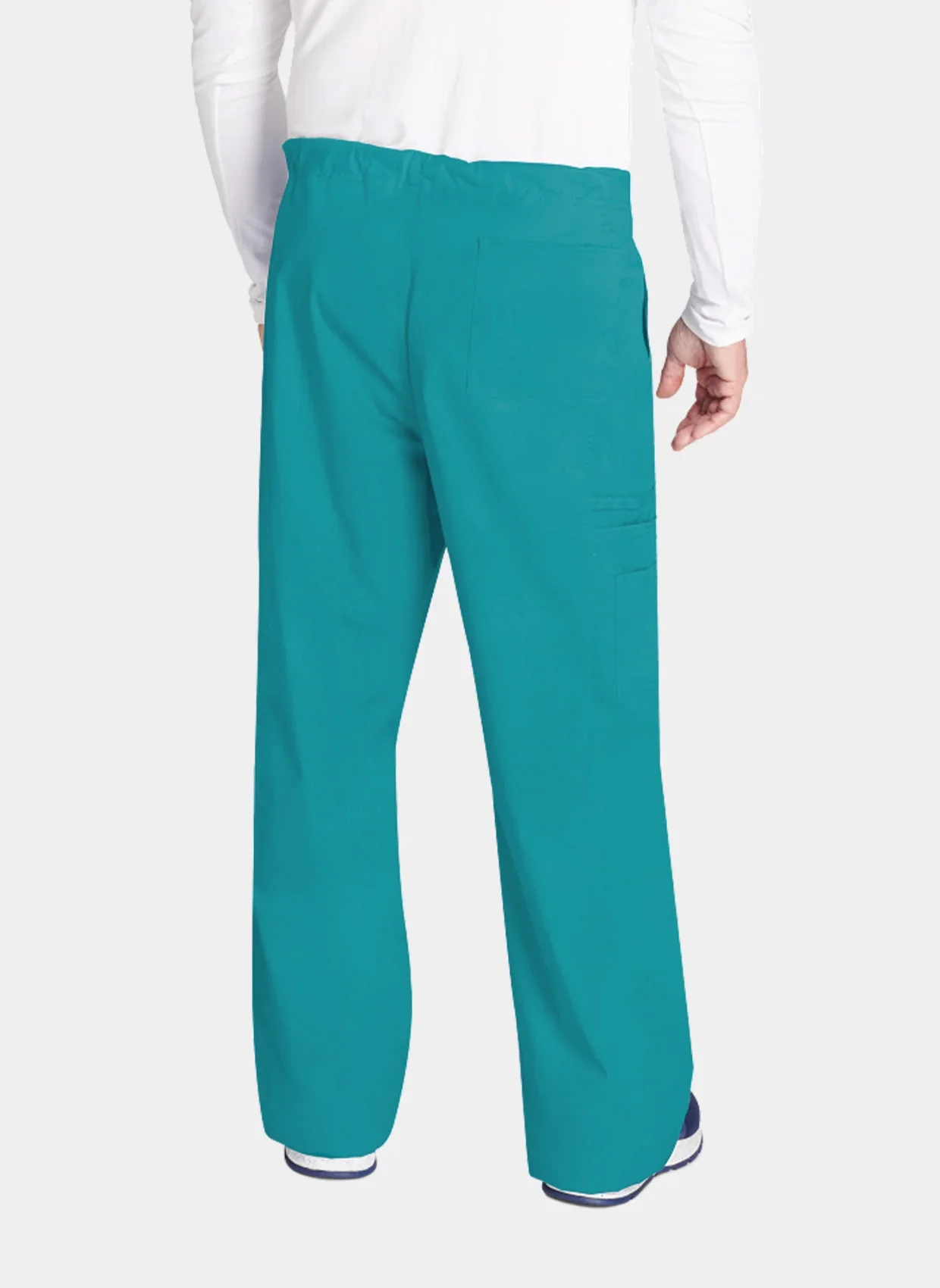 Cherokee Core Stretch Unisex Drawstring Cargo Scrub Trousers WWE4043 - Teal - Image 2
