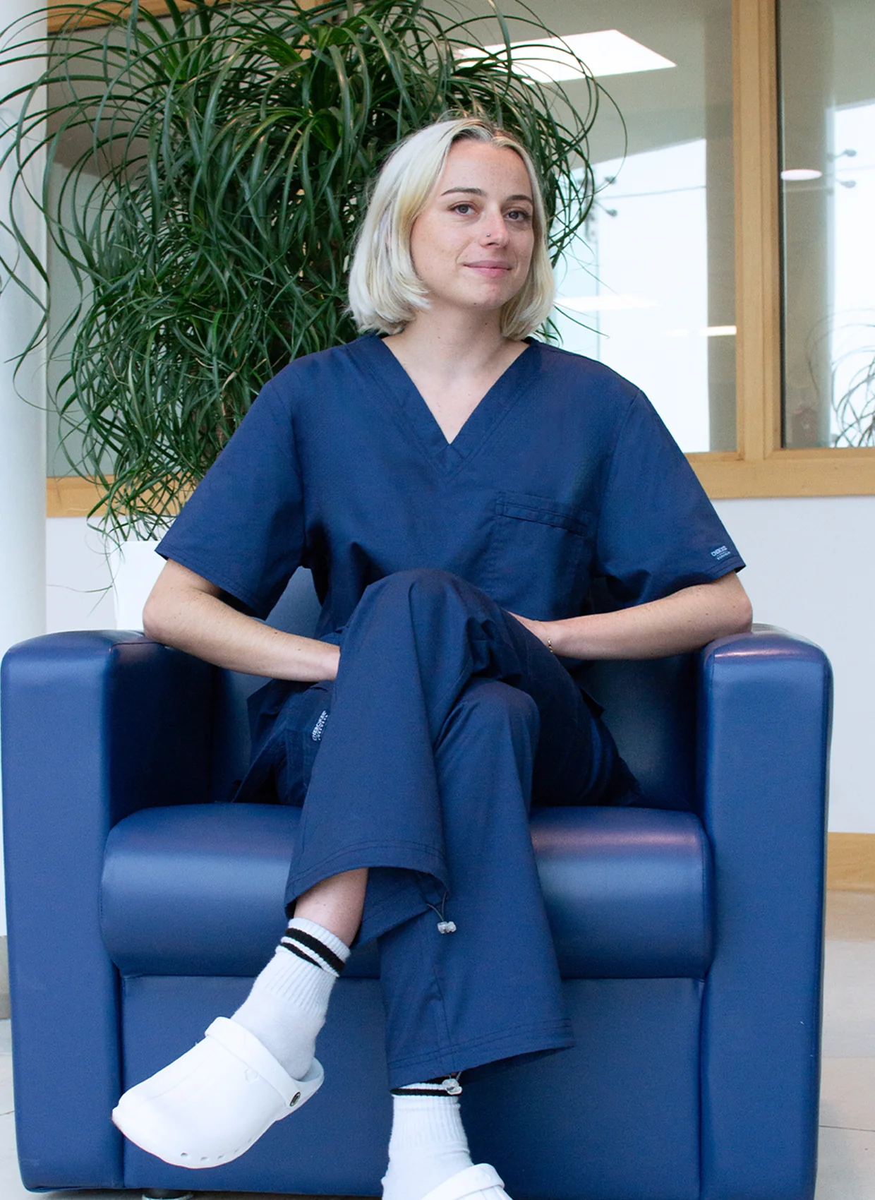 Cherokee Core Stretch Unisex Scrub Set - Navy - Image 6