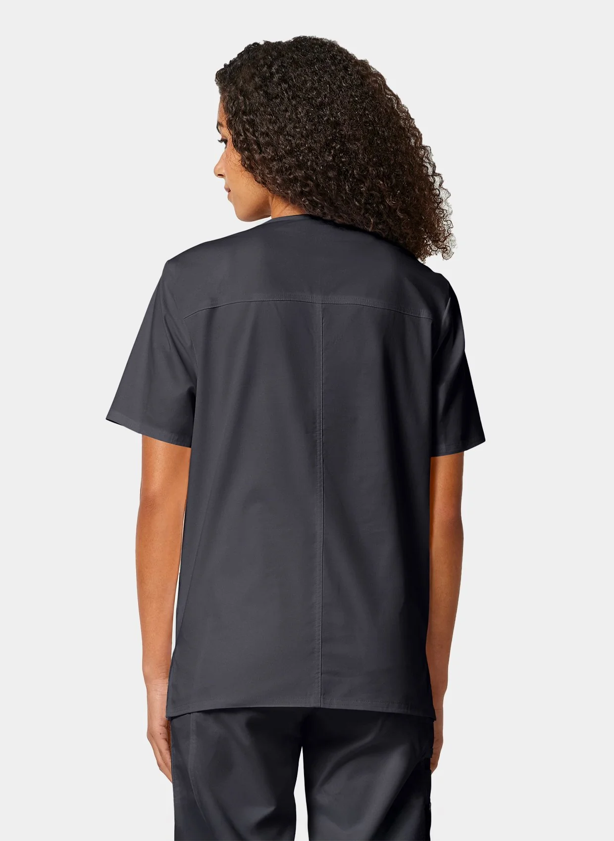 Cherokee Core Stretch Unisex V-Neck Scrub Top WWE4725 - Pewter - Image 3