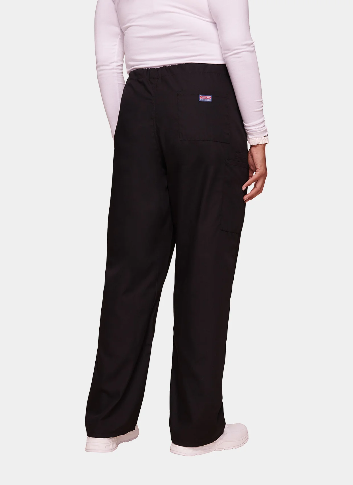 Cherokee Unisex Drawstring Scrub Trousers - Black - Image 2