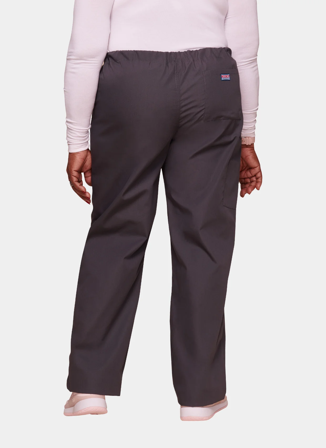 Cherokee Unisex Drawstring Scrub Trousers - Pewter - Image 2