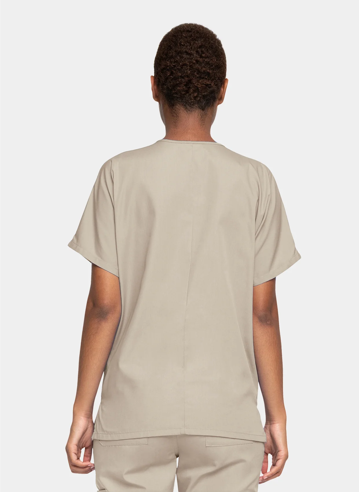 Cherokee Unisex Scrub Top - Khaki - Image 2