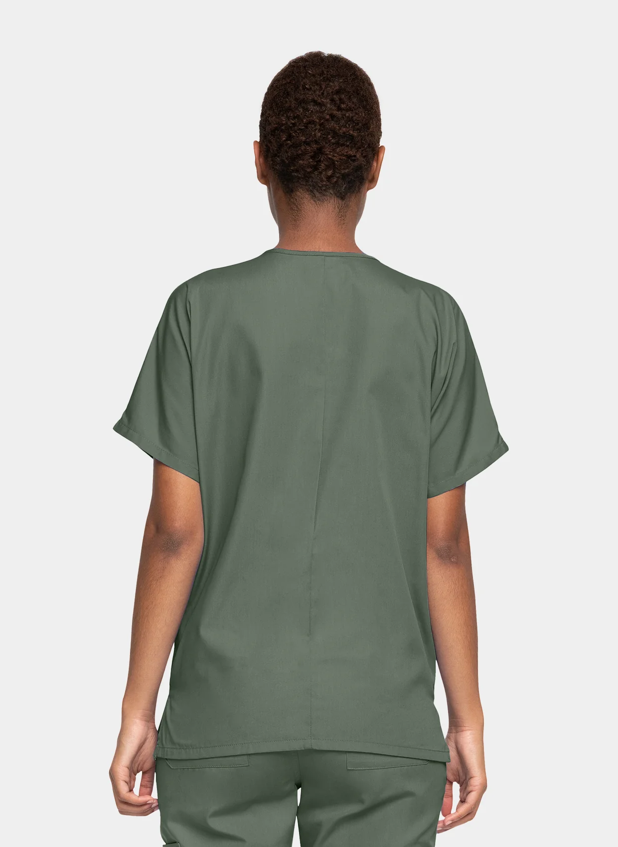 Cherokee Unisex Scrub Top - Olive - Image 3