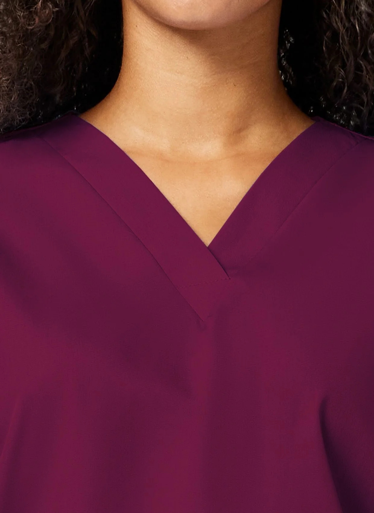 Cherokee Unisex Scrub Top - Wine - Image 4