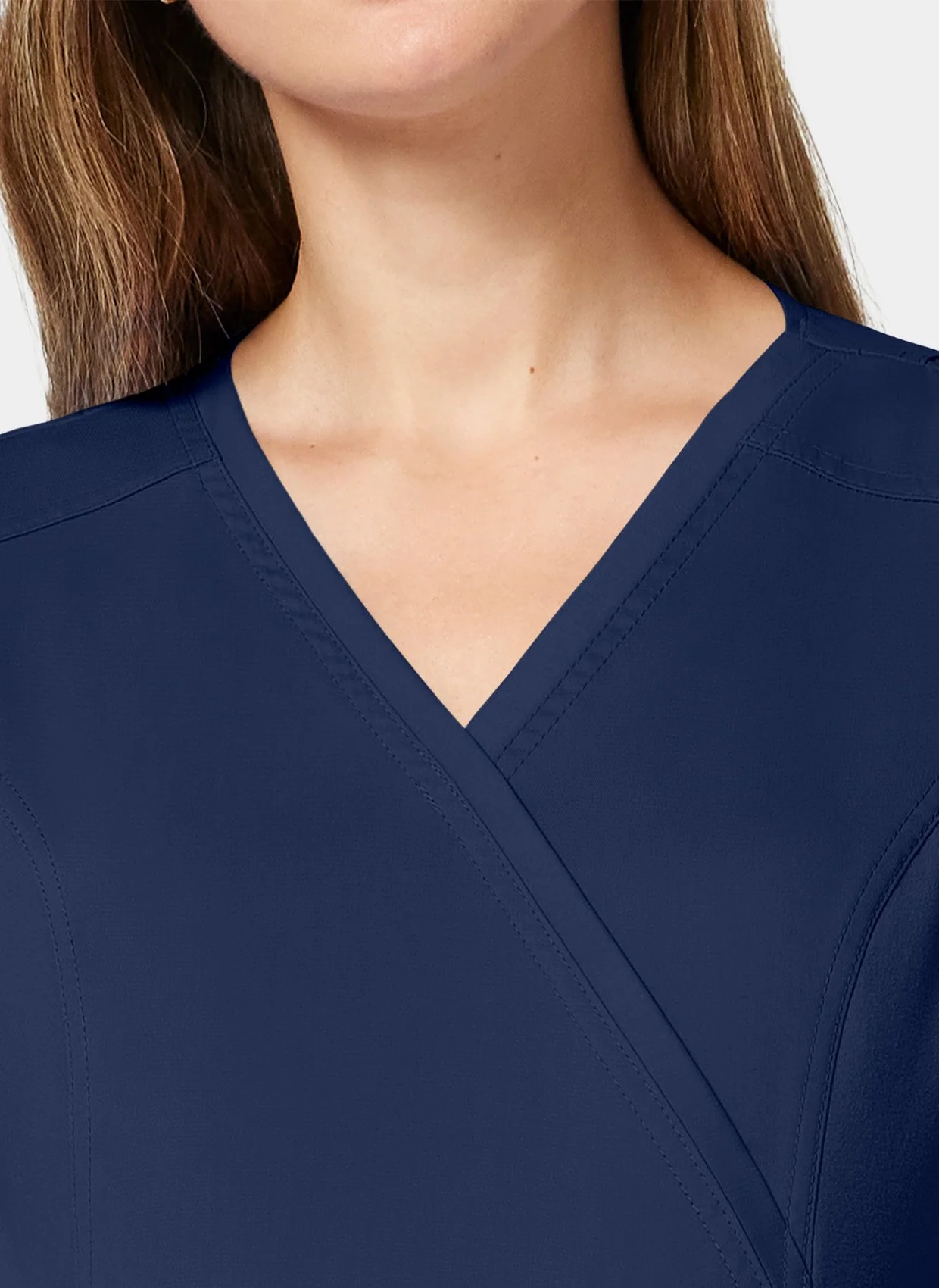 Cherokee WW Revolution Maternity Mock Wrap Scrub Top WWE688 - Navy - Image 8