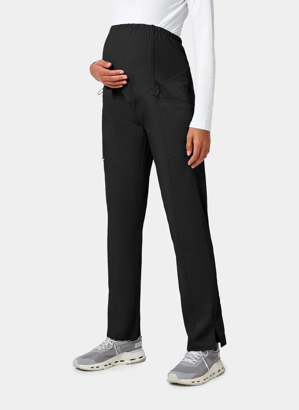 Cherokee WW Revolution Maternity Straight Leg Scrub Trousers WWE155 - Black - Image 4
