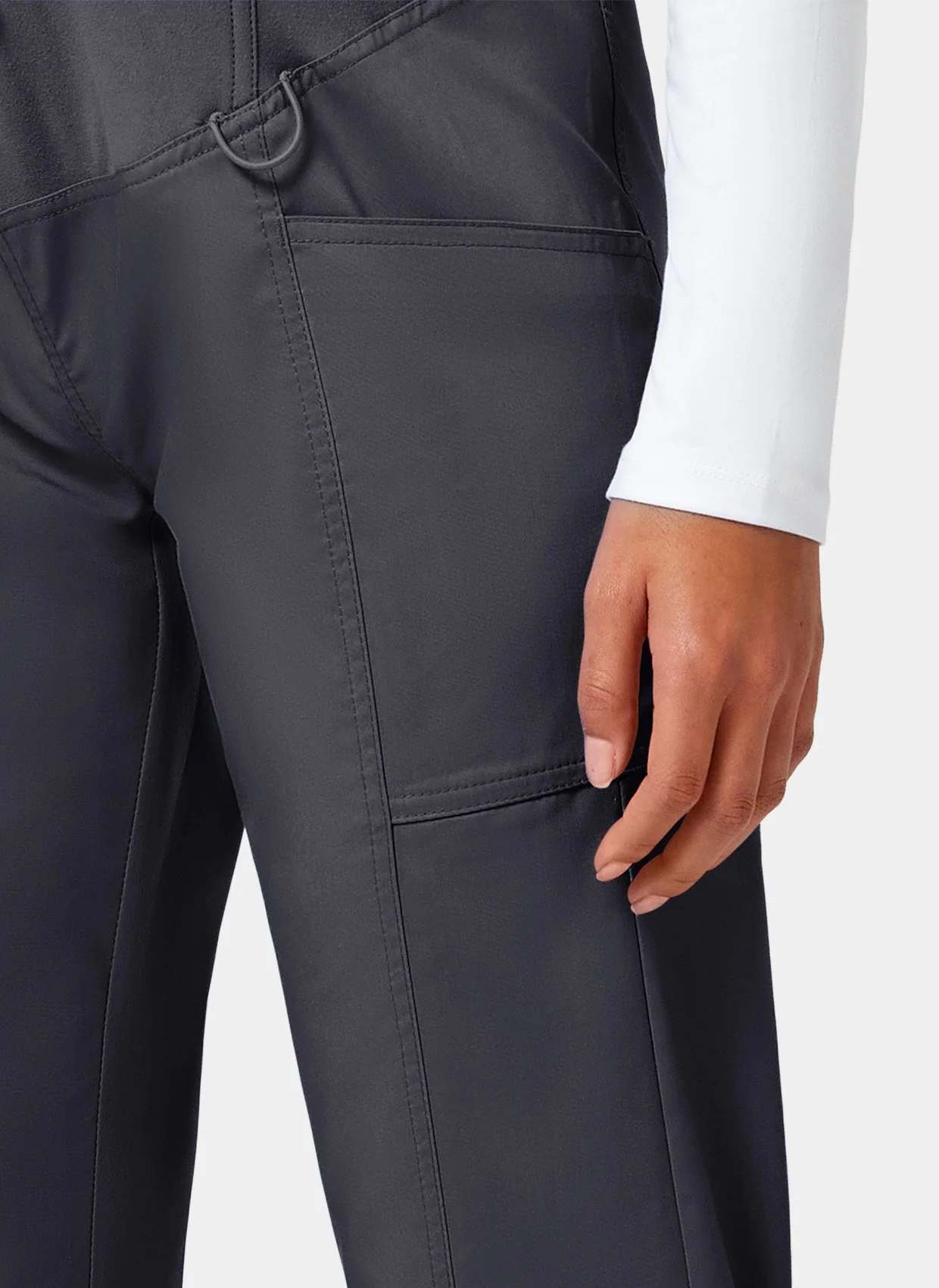 Cherokee WW Revolution Maternity Straight Leg Scrub Trousers WWE155 - Pewter - Image 3