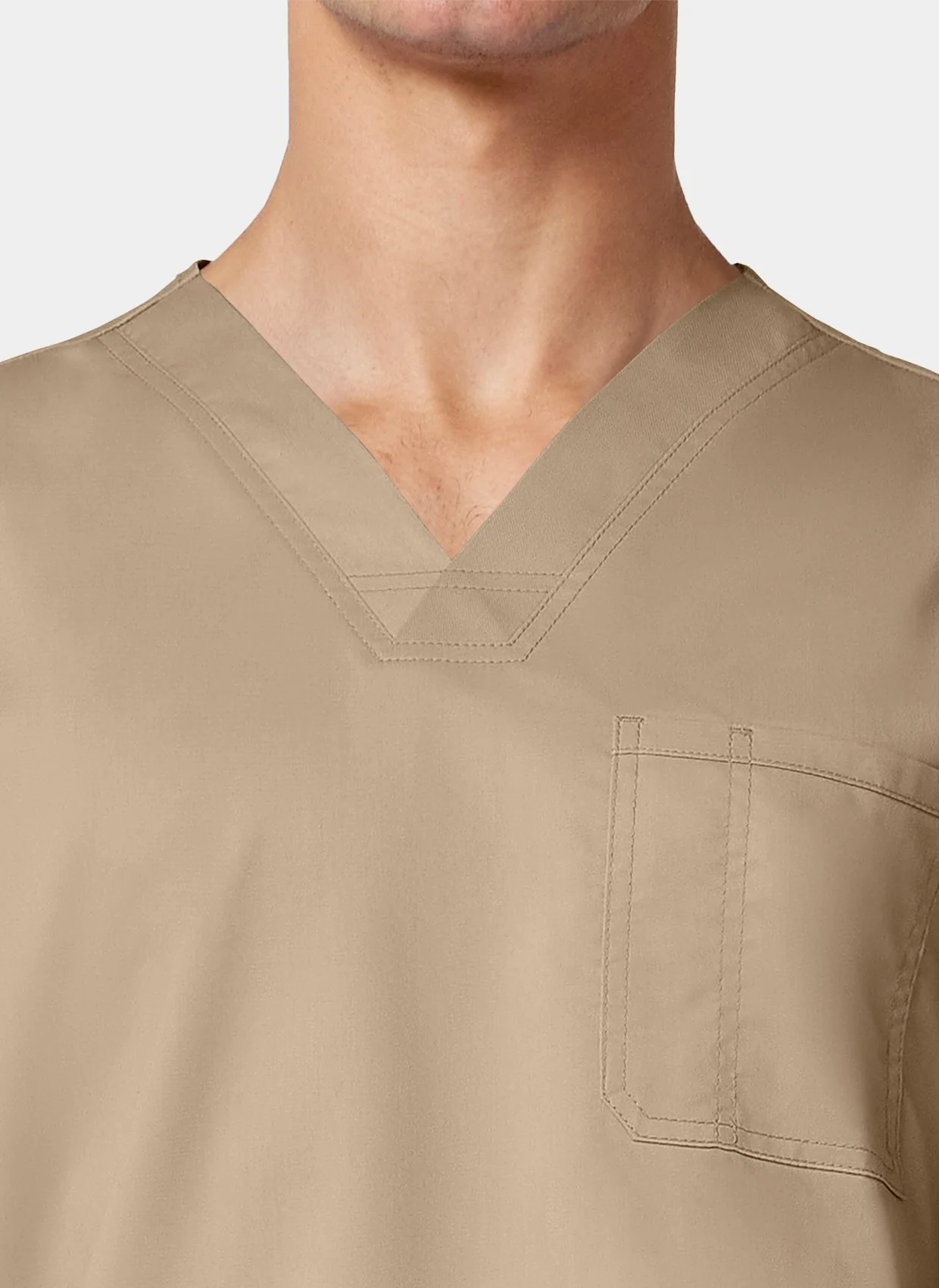 Cherokee WW Revolution Men's V-Neck Scrub Top WWE670 - Khaki - Image 3