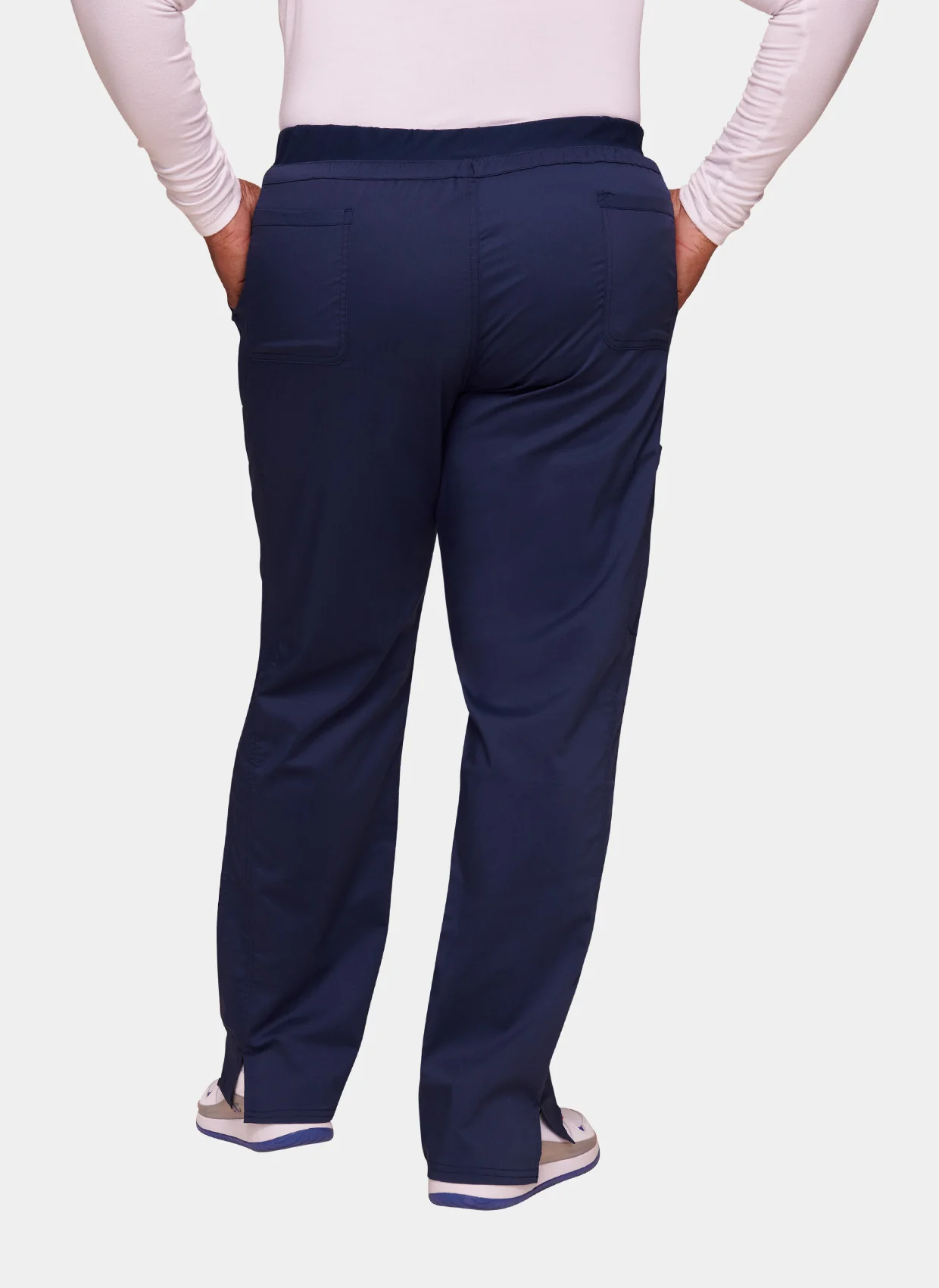 Cherokee WW Revolution Mid Rise Tapered Leg Drawstring Scrub Trousers WWE105 - Navy - Image 2