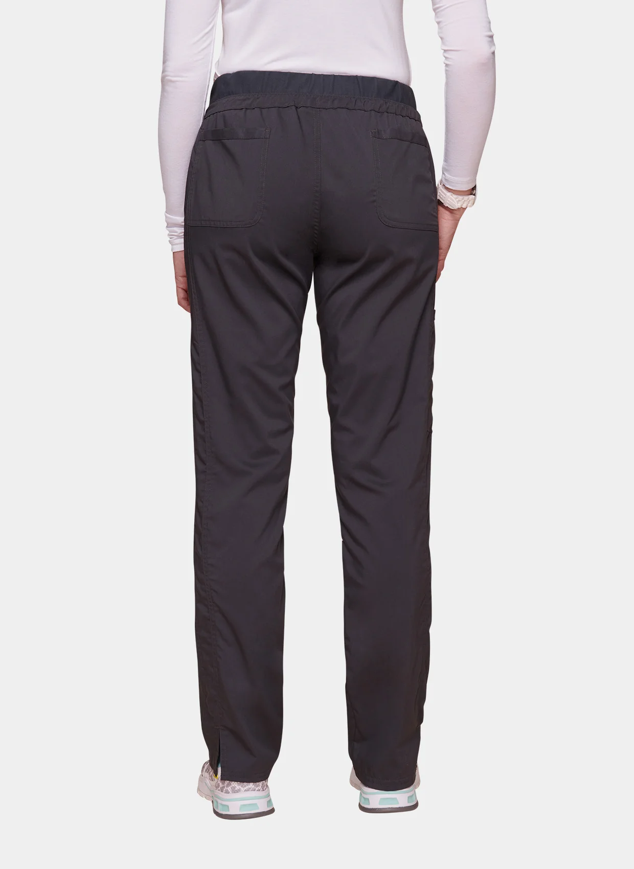 Cherokee WW Revolution Mid Rise Tapered Leg Drawstring Scrub Trousers WWE105 - Pewter - Image 2