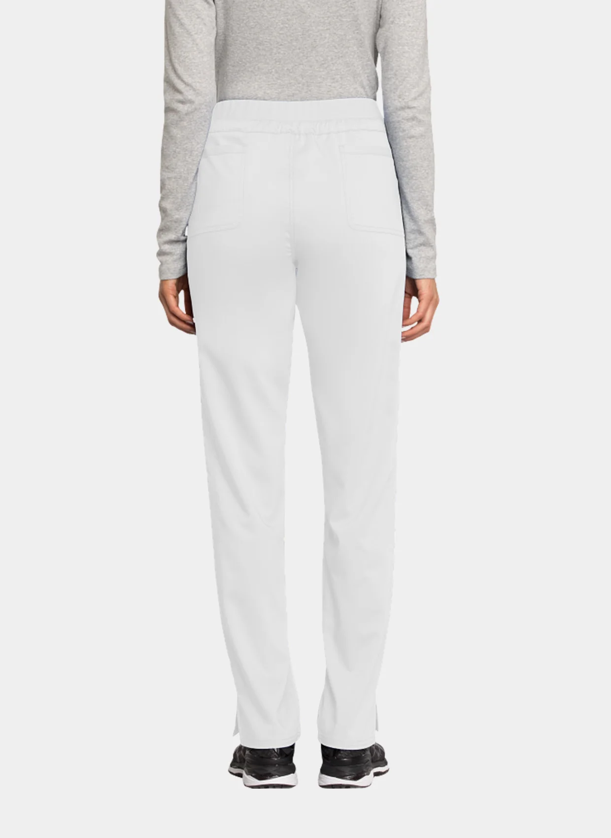 Cherokee WW Revolution Mid Rise Tapered Leg Drawstring Scrub Trousers WWE105 - White - Image 2