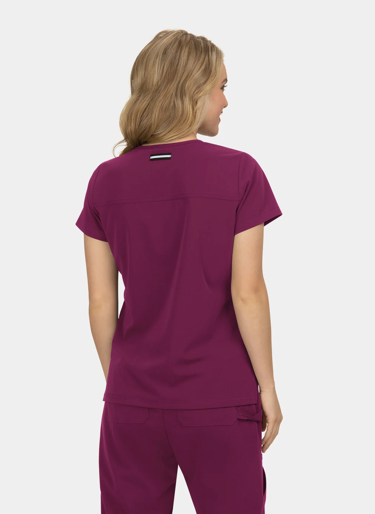 Koi Next Gen Hustle And Heart Scrub Top - Wine - Image 2