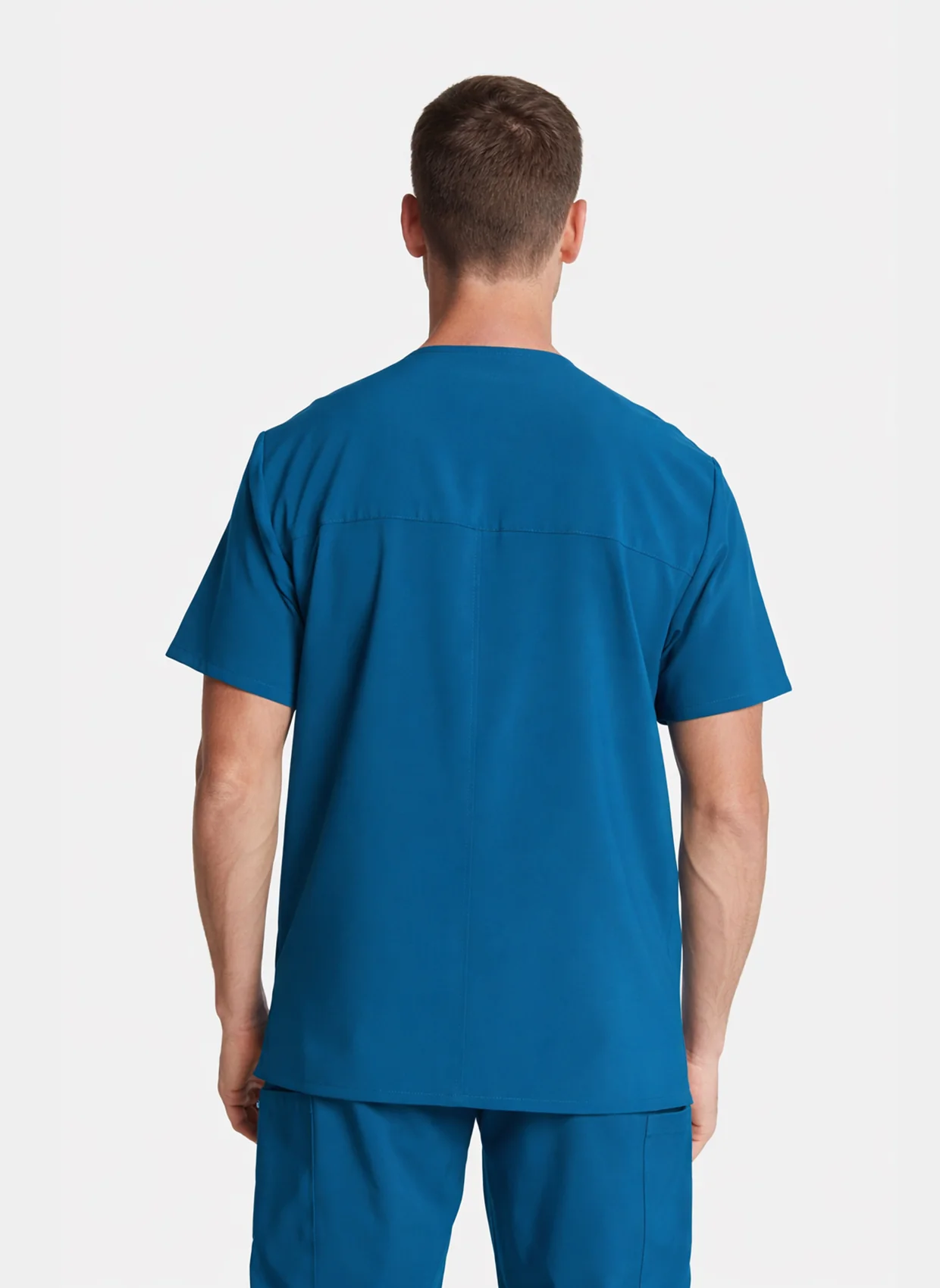 Dickies EDS Essentials Men's V-Neck Scrub Top DKE645 - Caribbean - Image 2