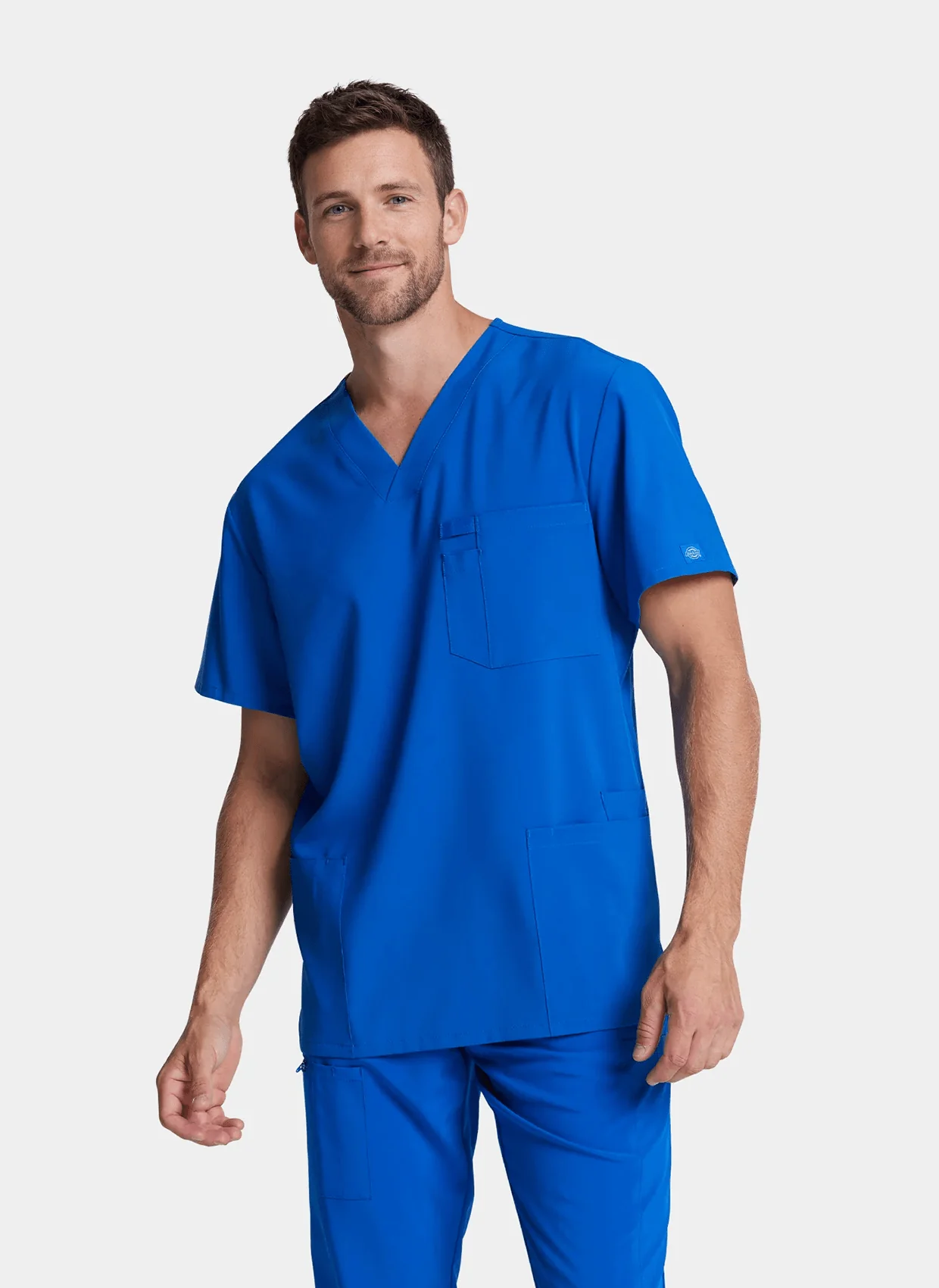 Dickies EDS Essentials Men's V-Neck Scrub Top DKE645 - Royal