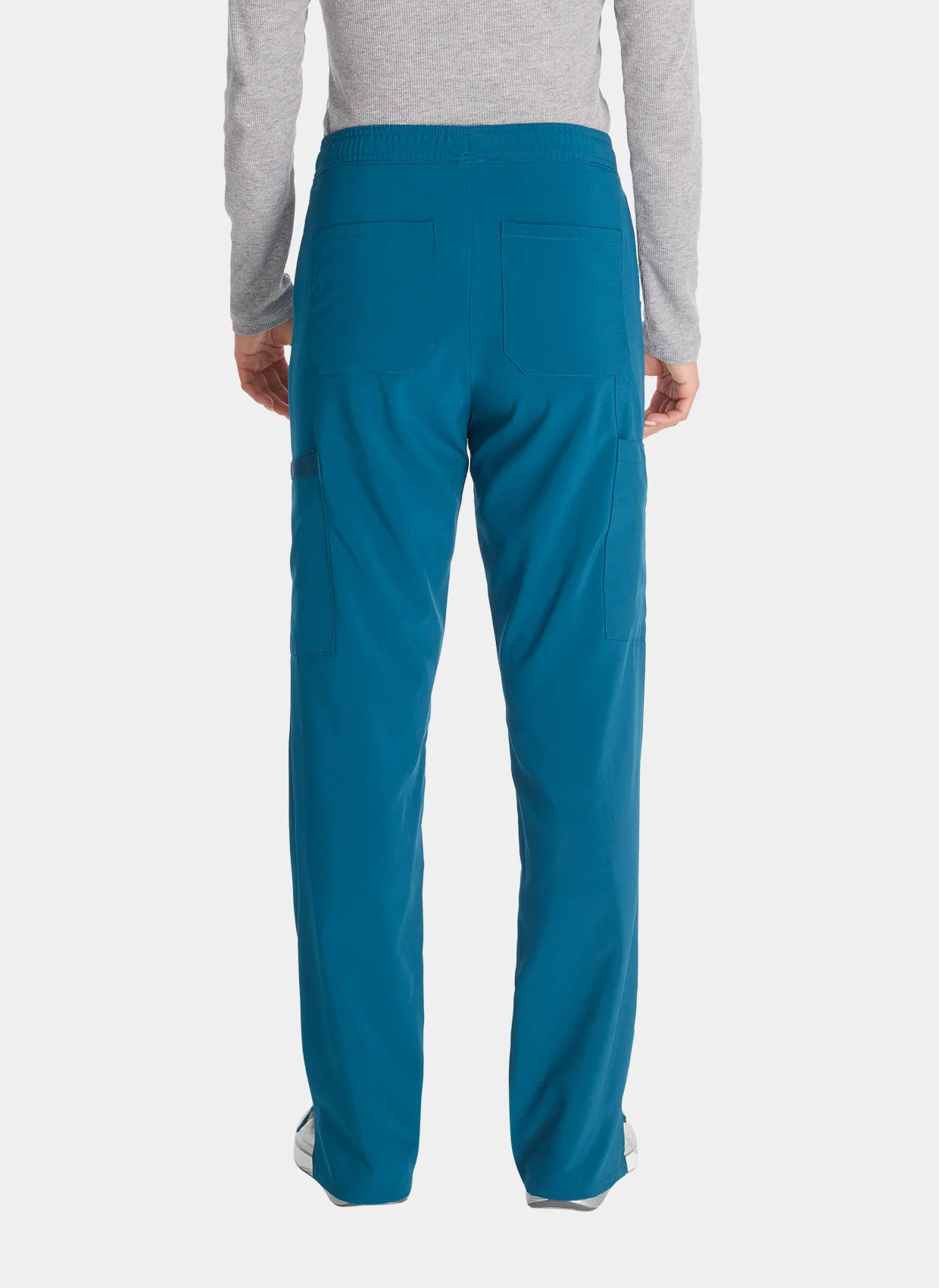 Dickies EDS Essentials Women's Mid Rise Straight Leg Drawstring Trousers DKE010 - Caribbean - Image 2