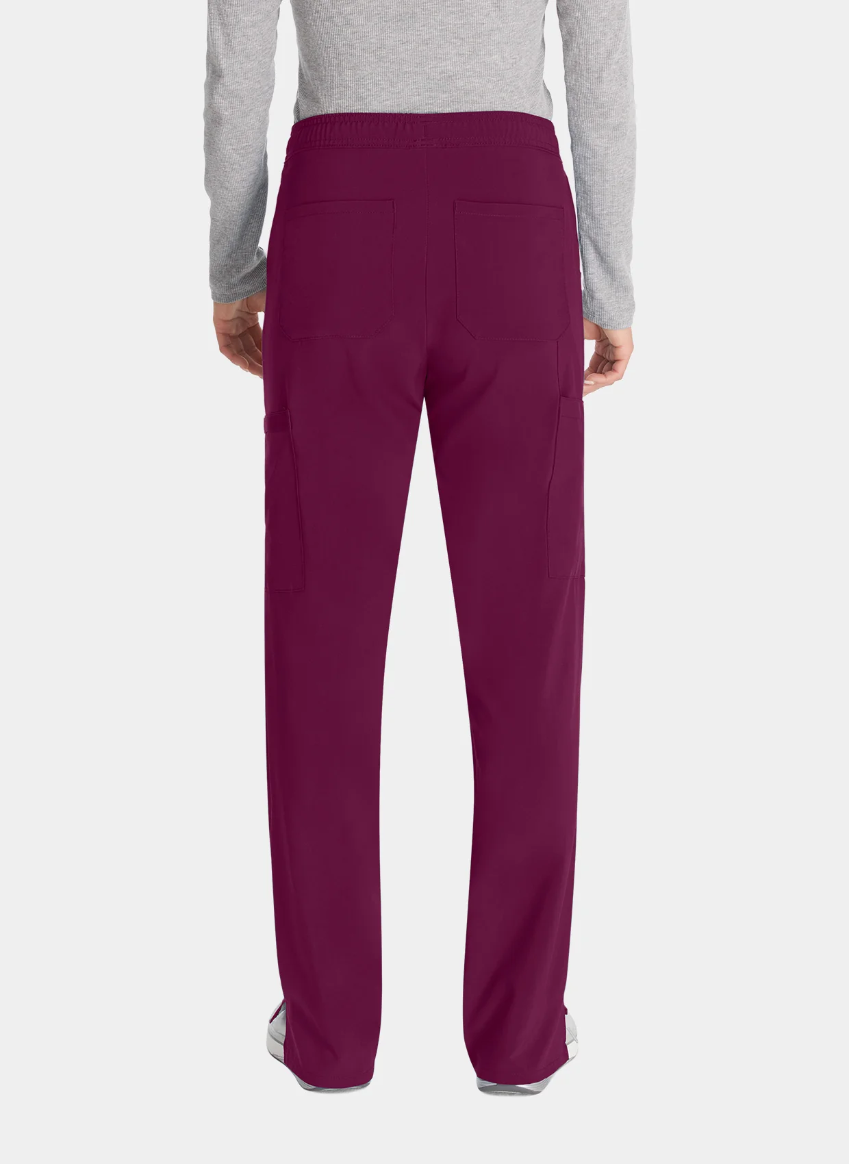 Dickies EDS Essentials Women's Mid Rise Straight Leg Drawstring Trousers DKE010 - Wine - Image 2