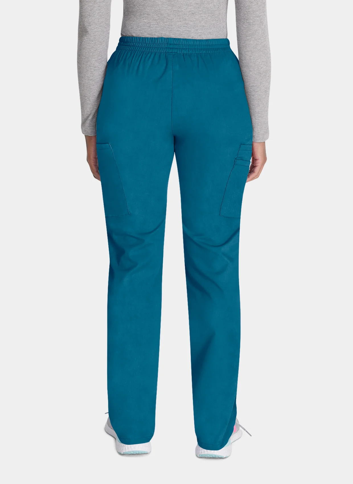 Dickies EDS Signature Ladies Natural Rise Tapered Leg Pull-On Scrub Trousers DKE86106 - Caribbean - Image 2