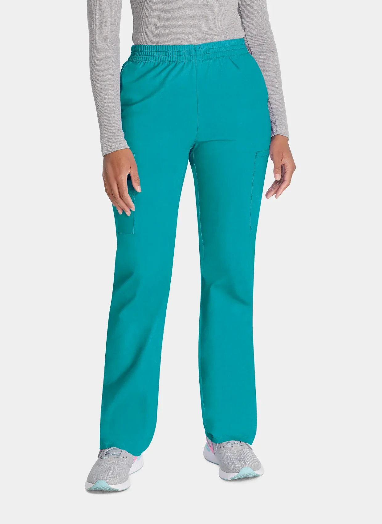 Dickies EDS Signature Ladies Natural Rise Tapered Leg Pull-On Scrub Trousers DKE86106 - Teal