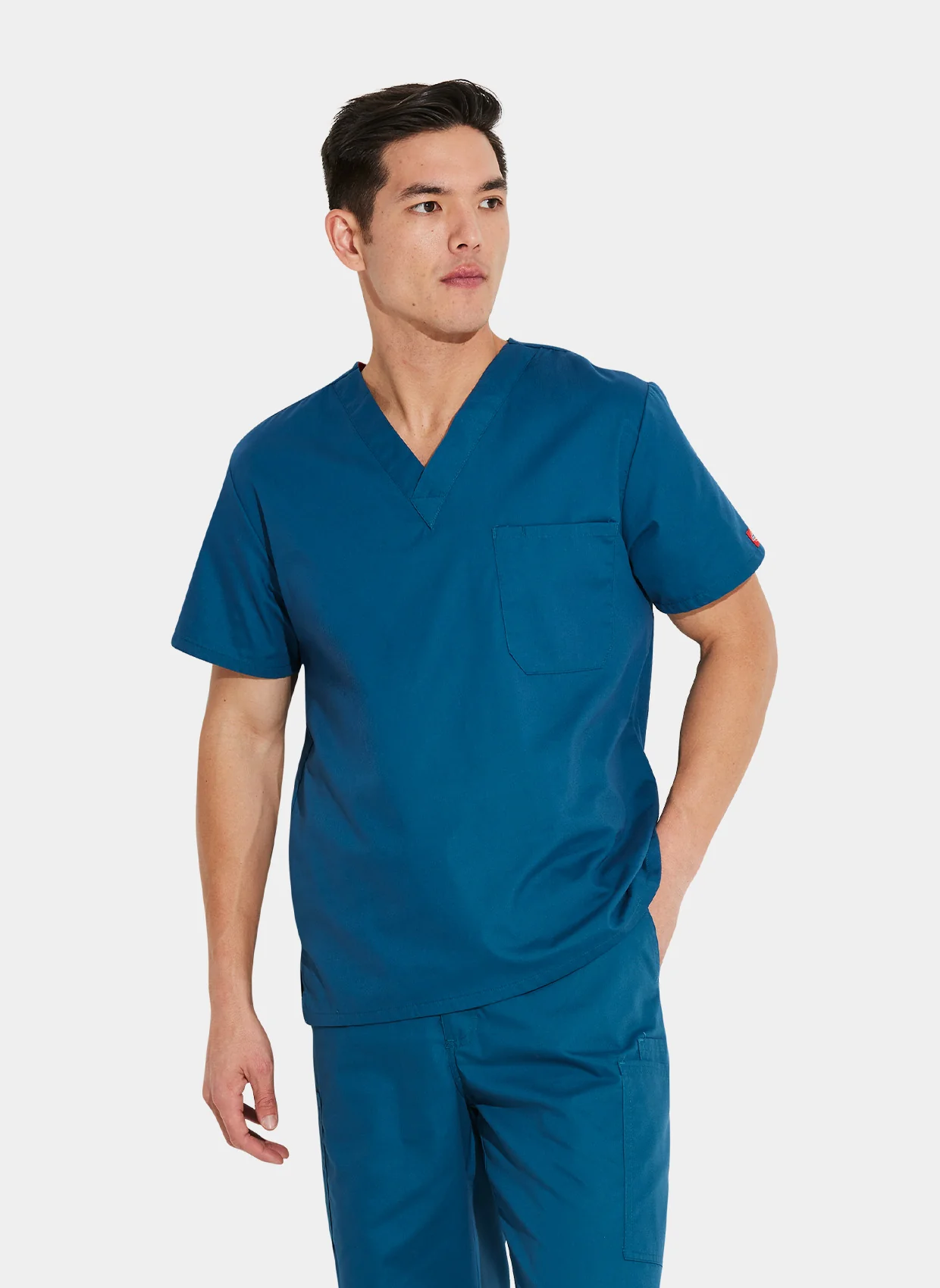 Unisex Dickies EDS Signature Tuckable V-Neck Scrub Top DKE83706 - Caribbean
