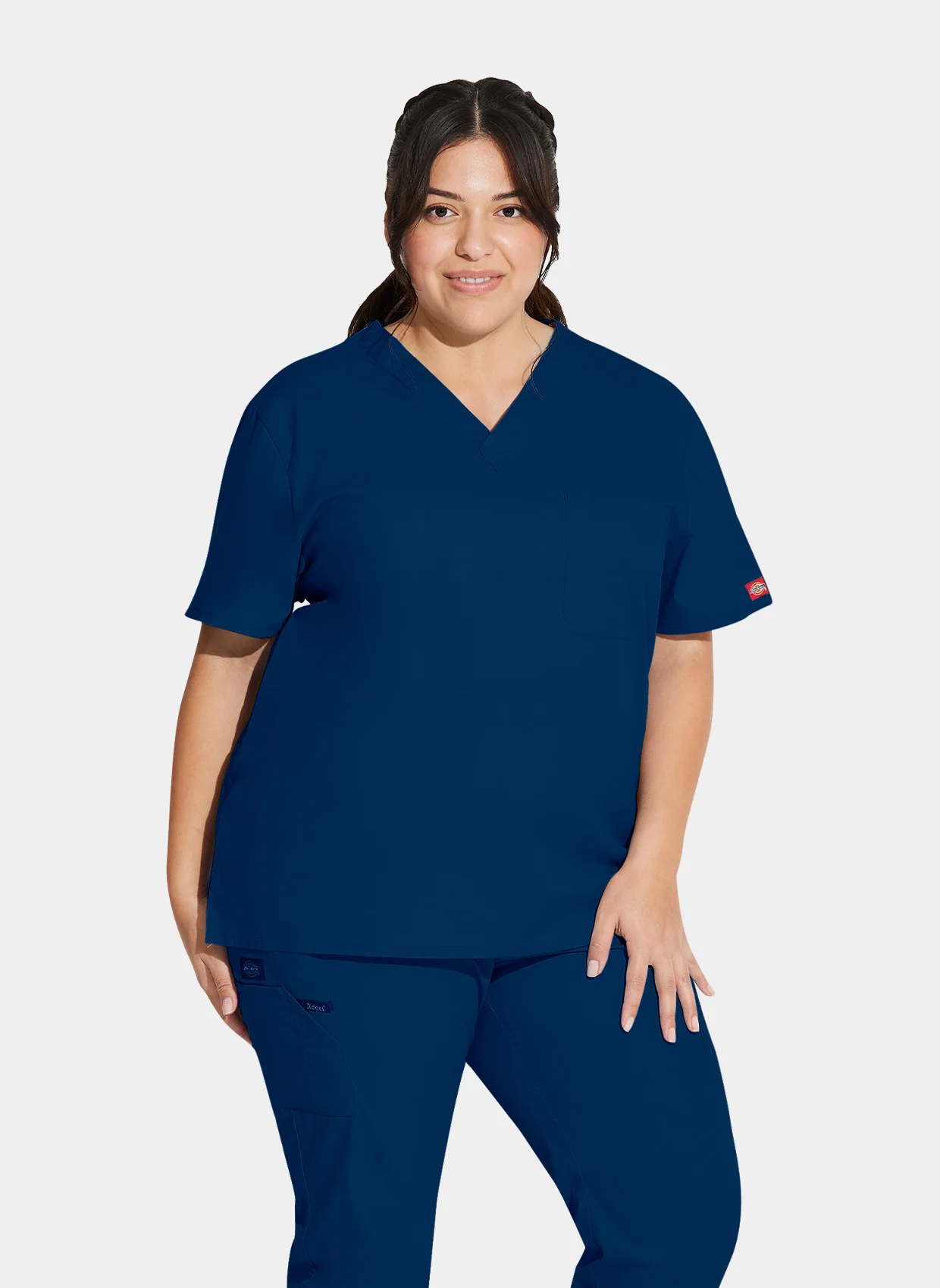 Unisex Dickies EDS Signature Tuckable V-Neck Scrub Top DKE83706 - Navy