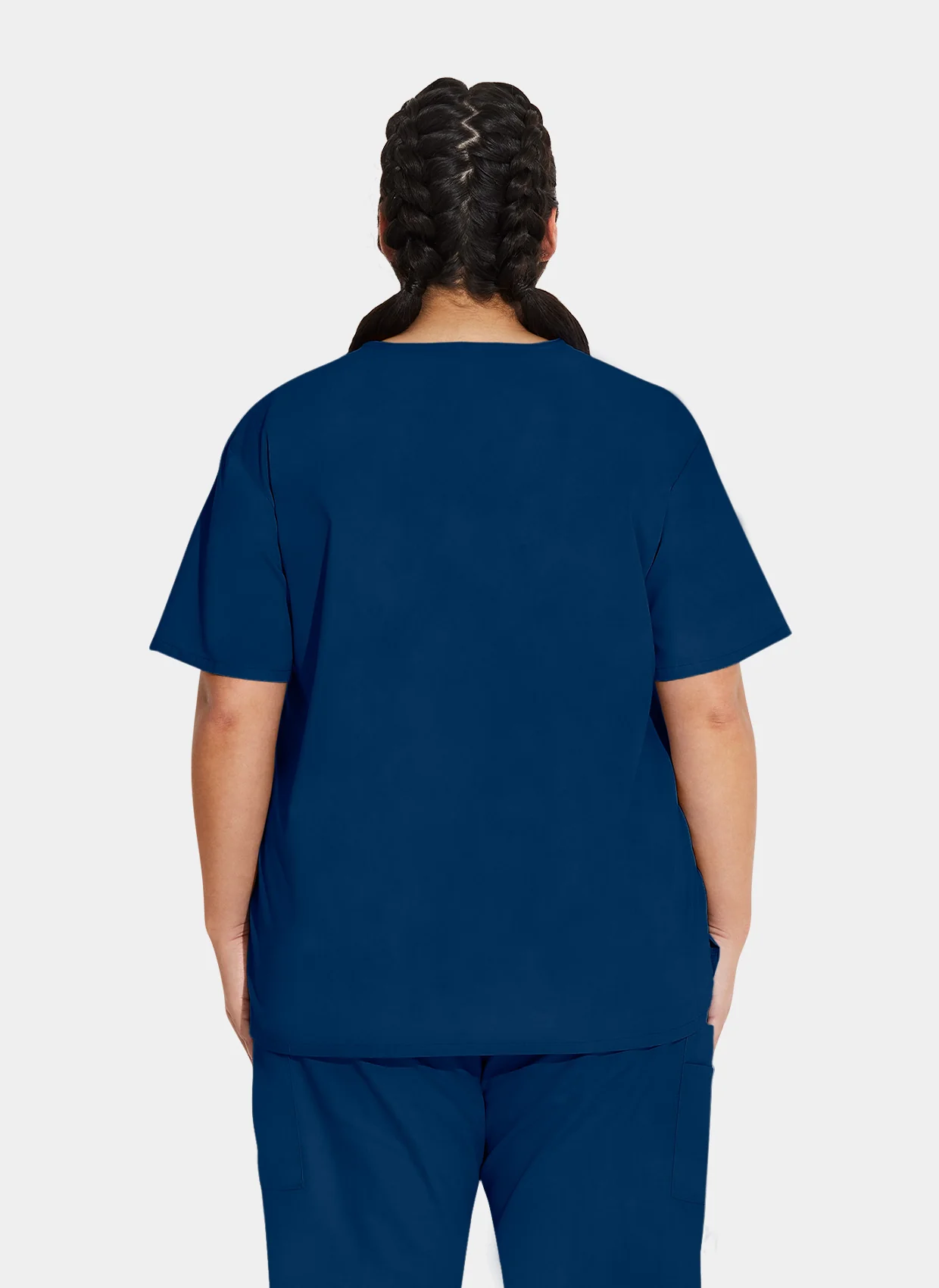 Unisex Dickies EDS Signature Tuckable V-Neck Scrub Top DKE83706 - Navy - Image 2