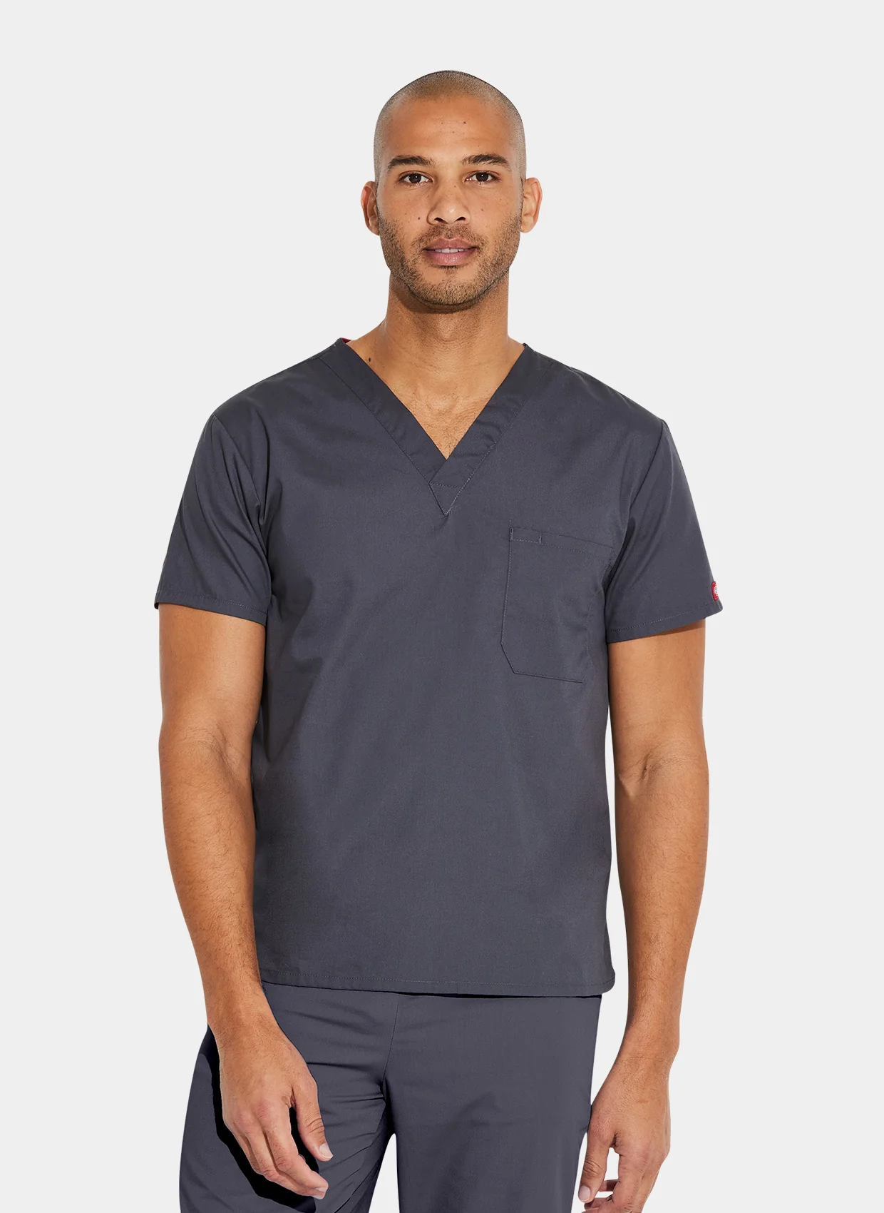 Unisex Dickies EDS Signature Tuckable V-Neck Scrub Top DKE83706 - Pewter