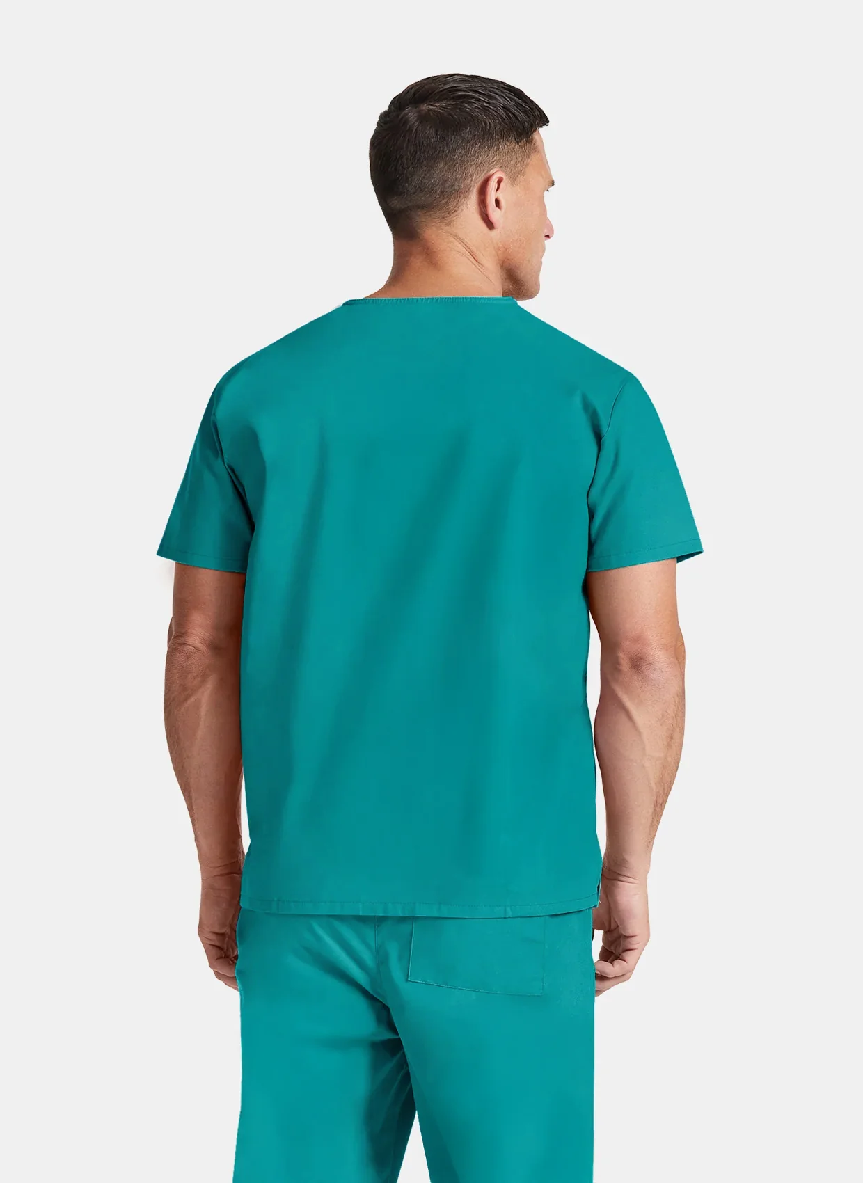 Unisex Dickies EDS Signature Tuckable V-Neck Scrub Top DKE83706 - Teal - Image 2
