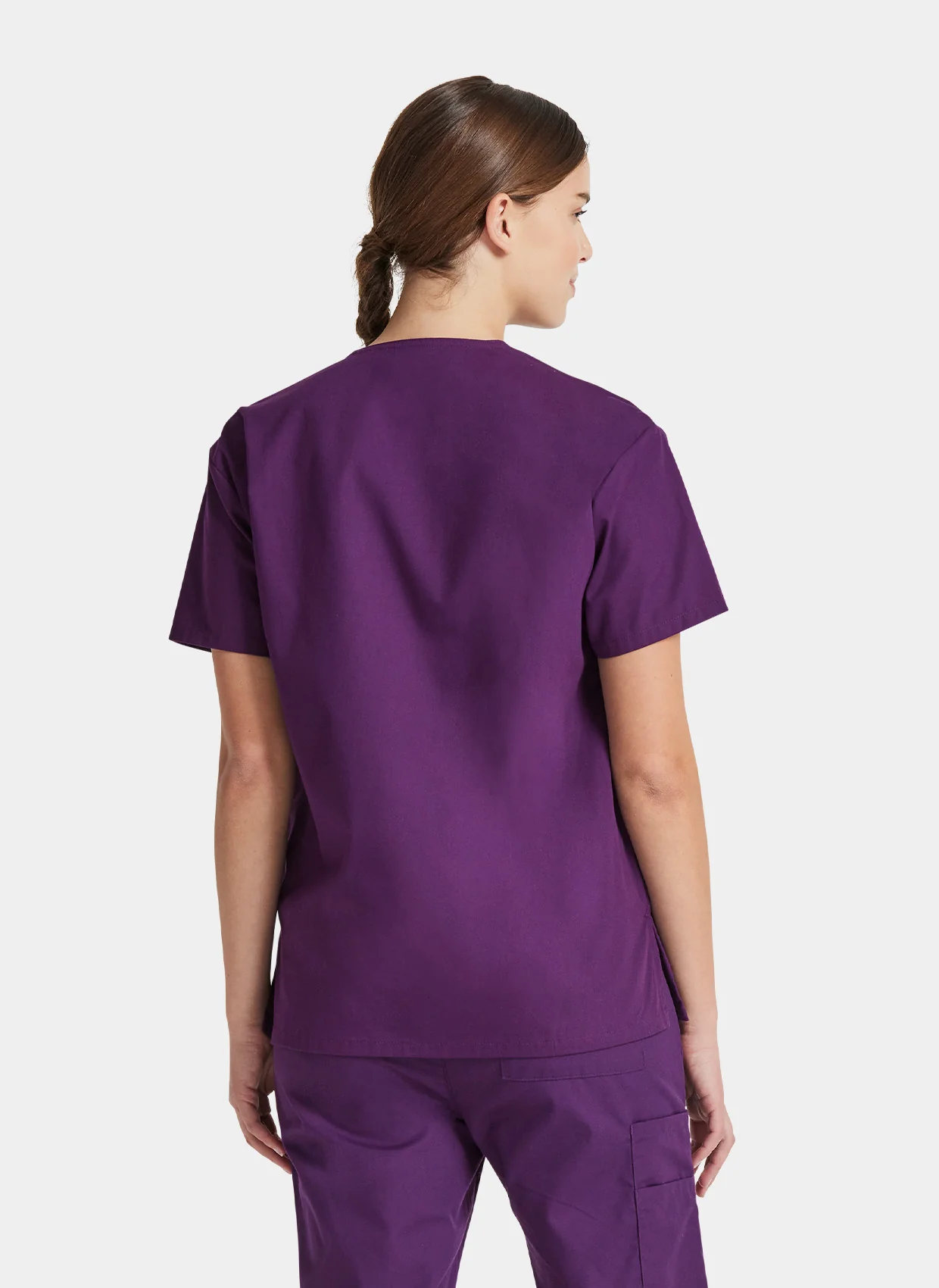 Dickies EDS Signature V-Neck Scrub Top DKE86706 - Eggplant - Image 2
