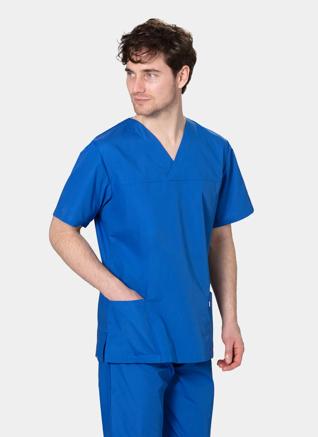 HappyFIT Unisex Scrub Set - Royal - Image 3