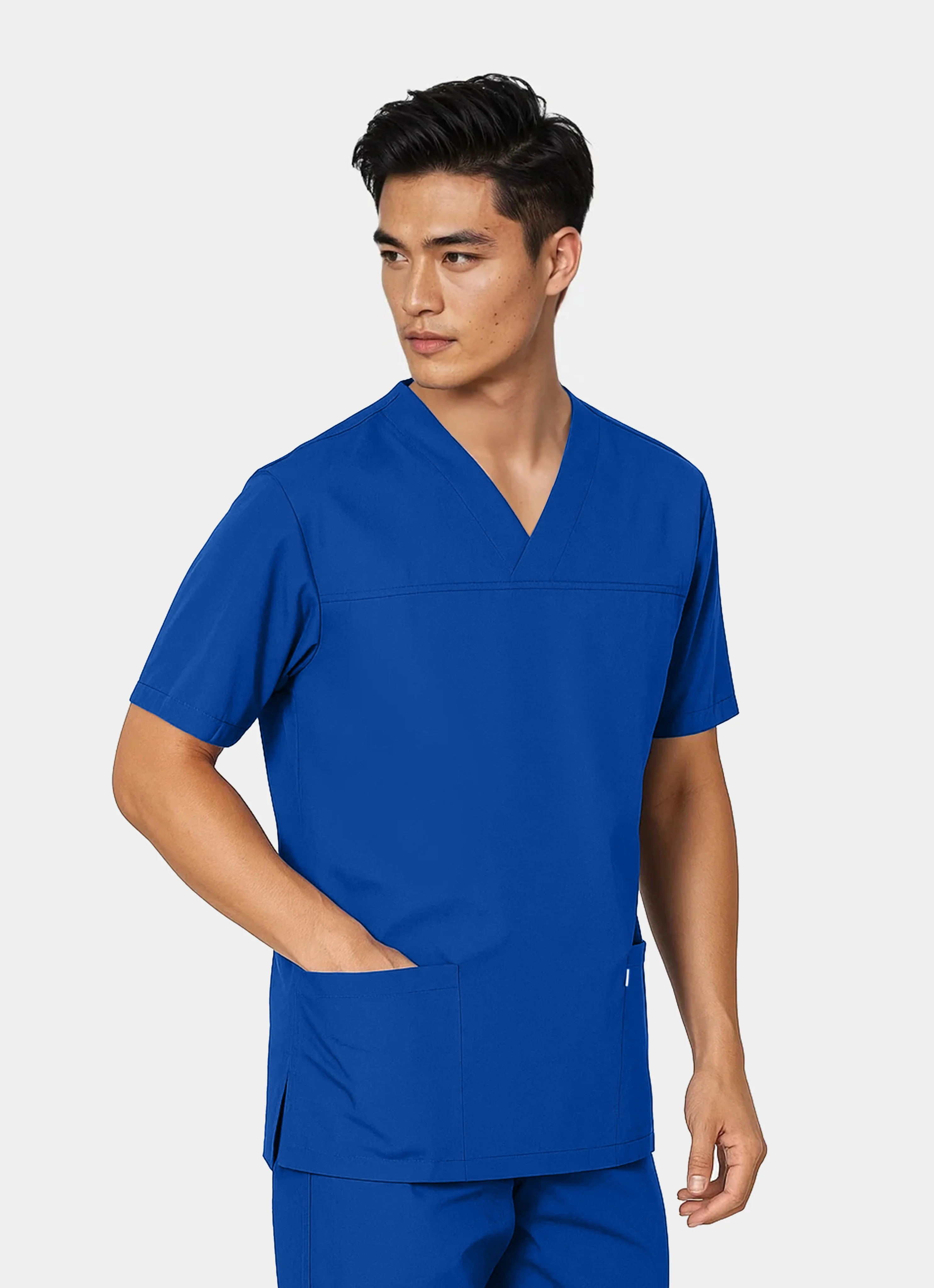 HappyFIT Unisex Scrub Top - Regal Blue