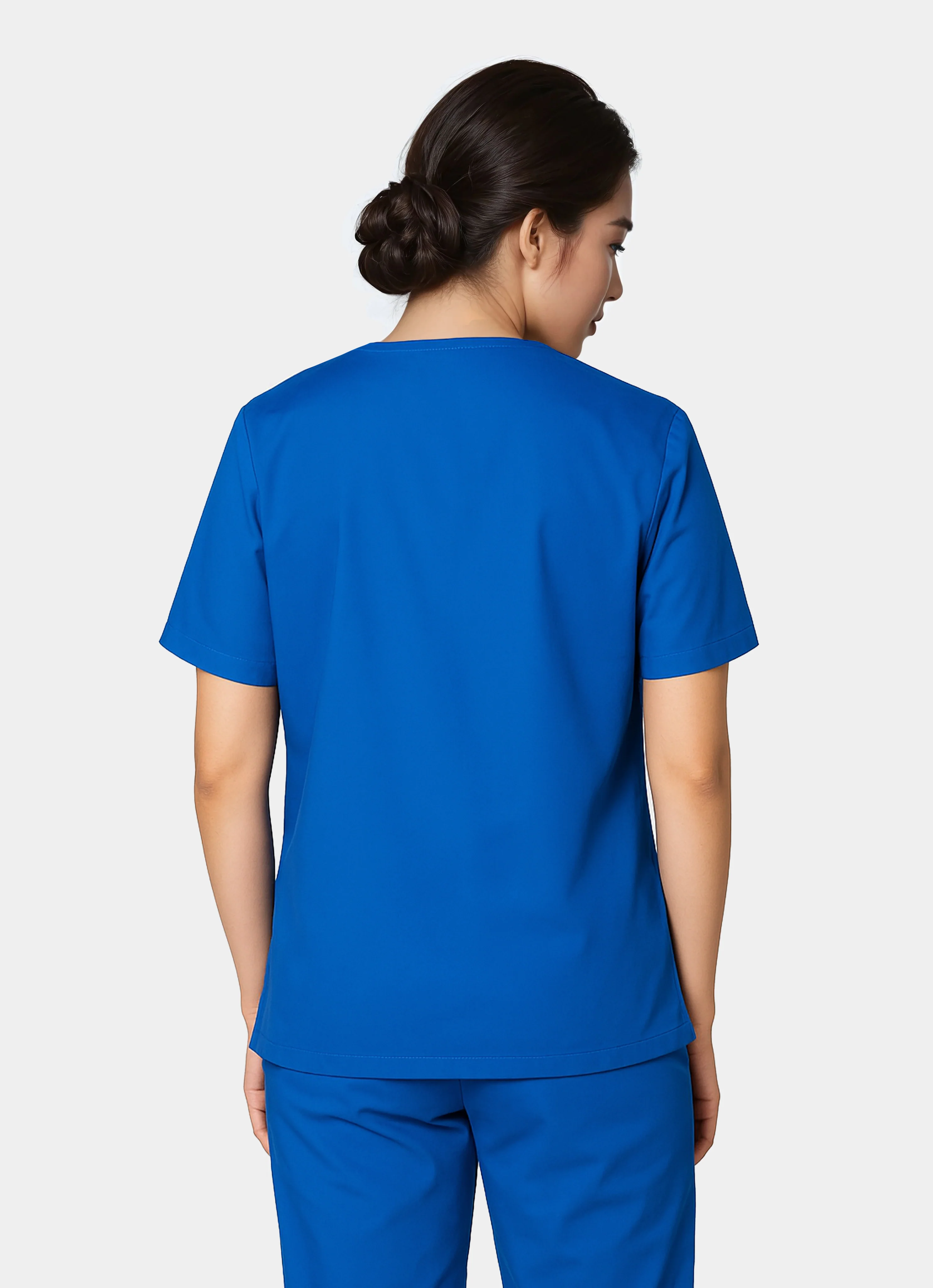 HappyFIT Unisex Scrub Top - Royal - Image 4