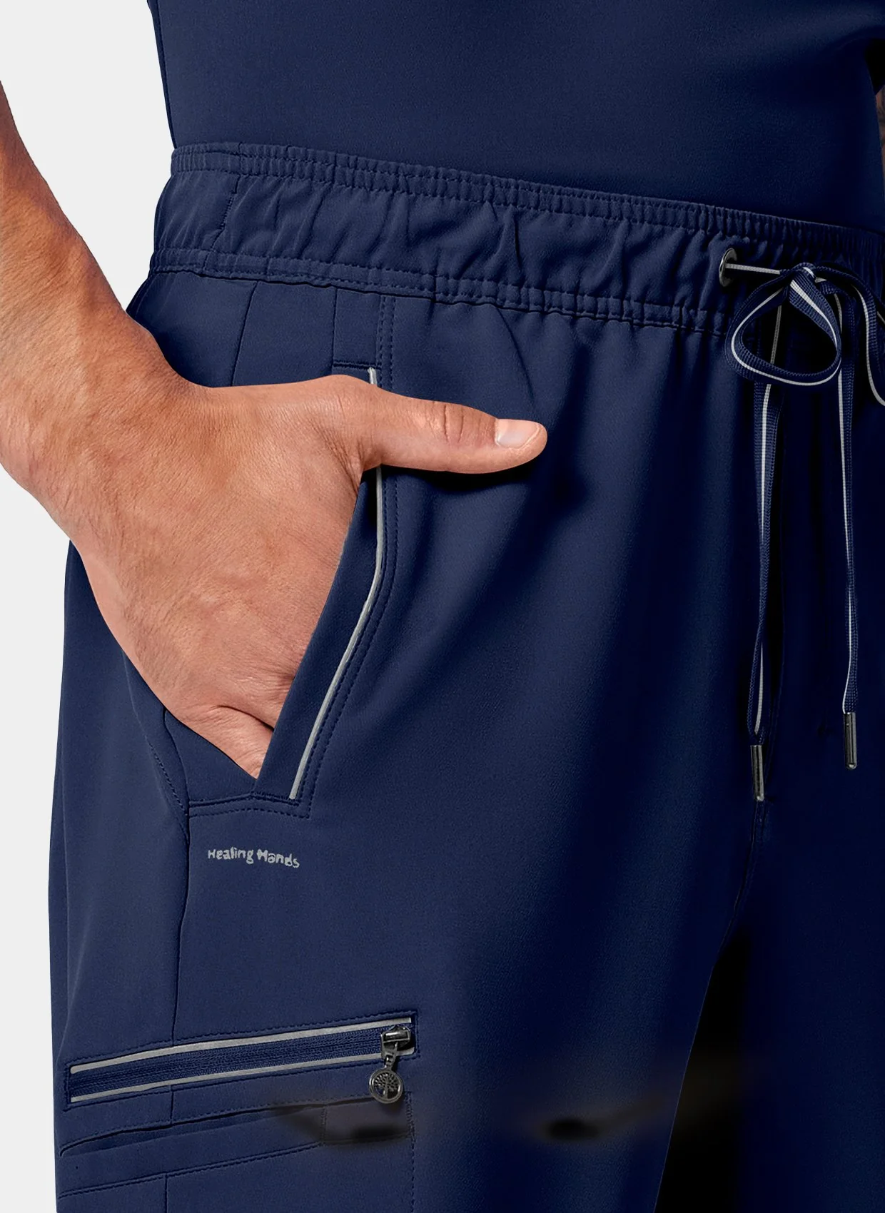 Healing Hands 360 Noah Scrub Trousers - Navy - Image 3