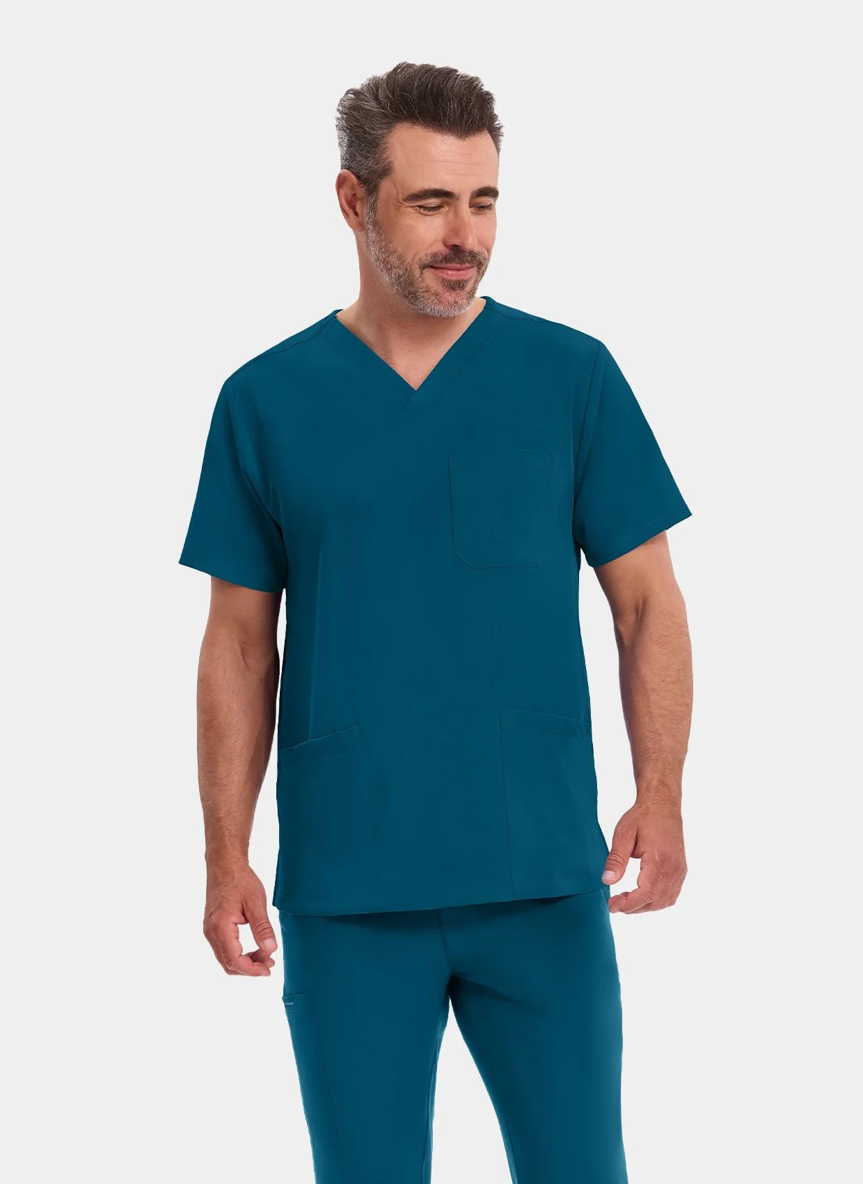 Healing Hands Matthew Scrub Top - Caribbean