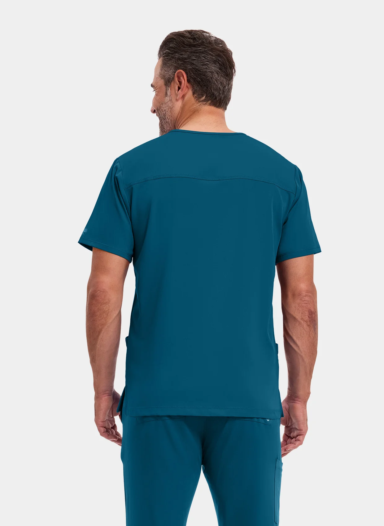 Healing Hands Matthew Scrub Top - Caribbean - Image 2