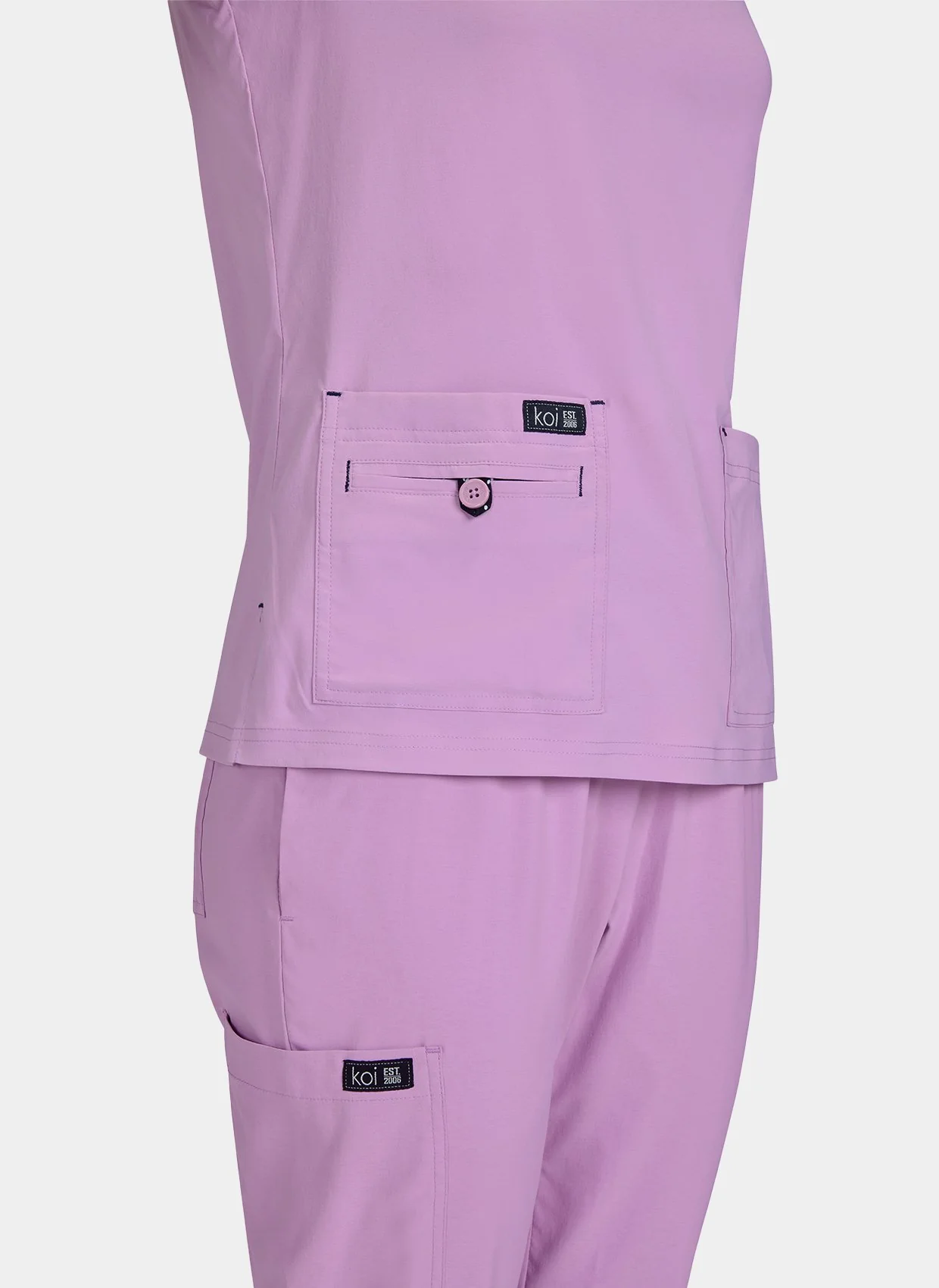 Koi Basics Becca Scrub Top - Bloom Lavender - Image 3