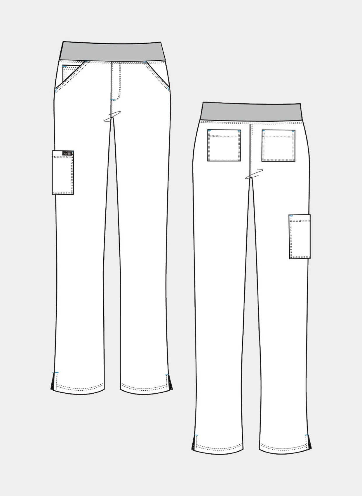 Koi Basics Laurie Scrub Trousers - Black - Image 3