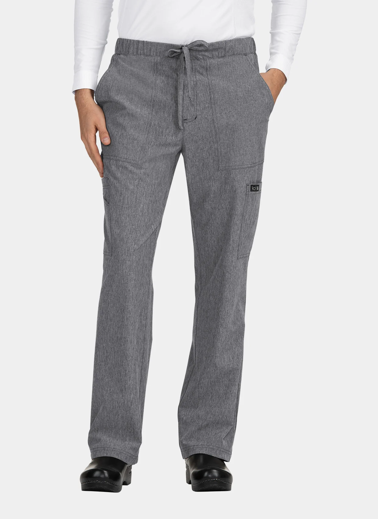 Koi Basics Men's Luke Scrub Trousers - Heather Grey