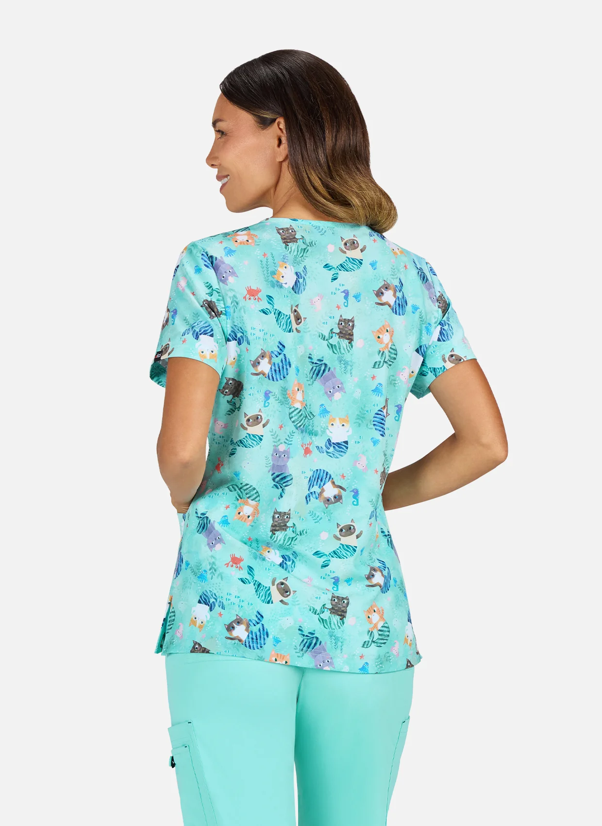 Koi Basics Rosalie Scrub Top - Purrmaids - Image 2