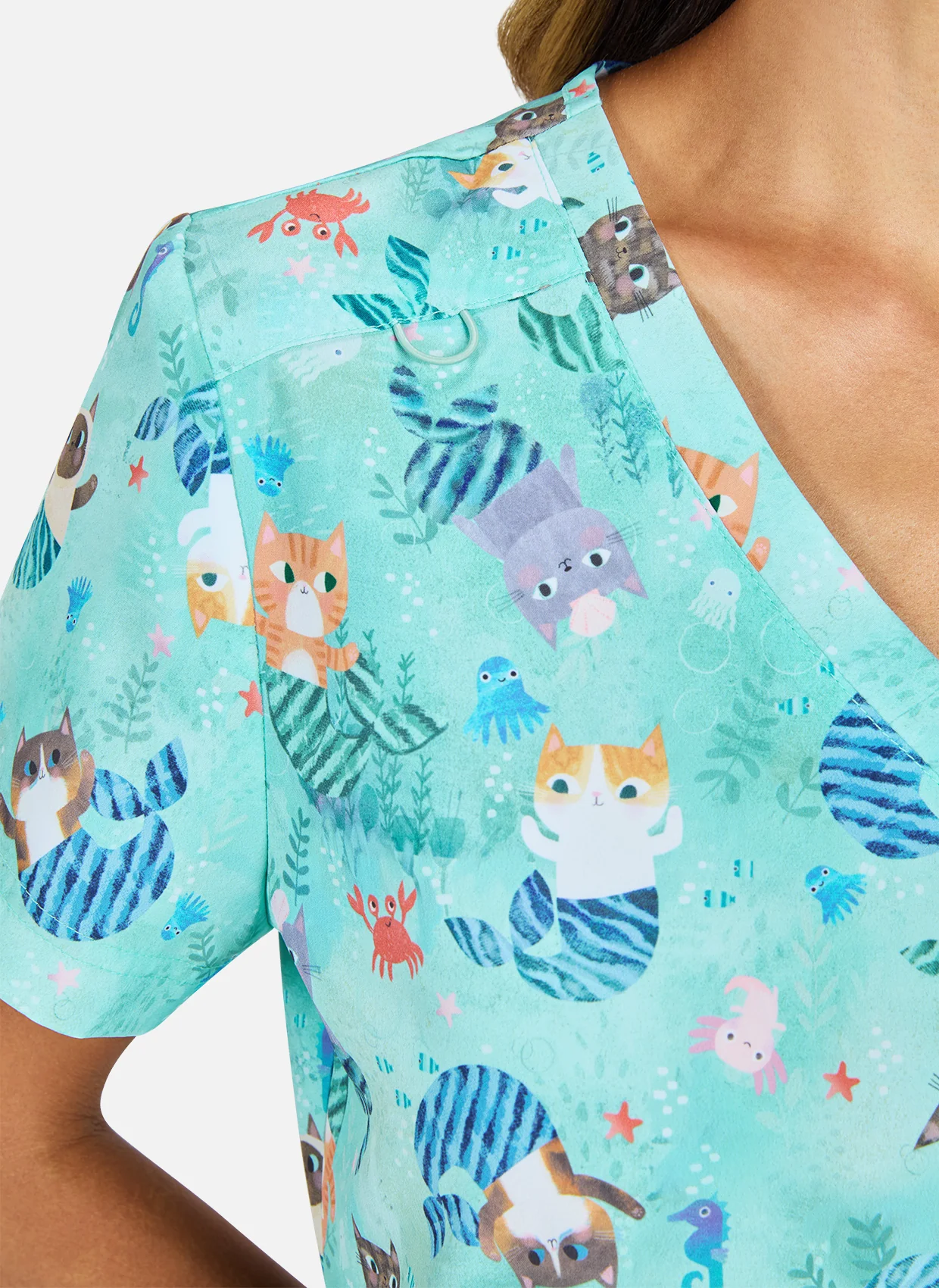 Koi Basics Rosalie Scrub Top - Purrmaids - Image 3