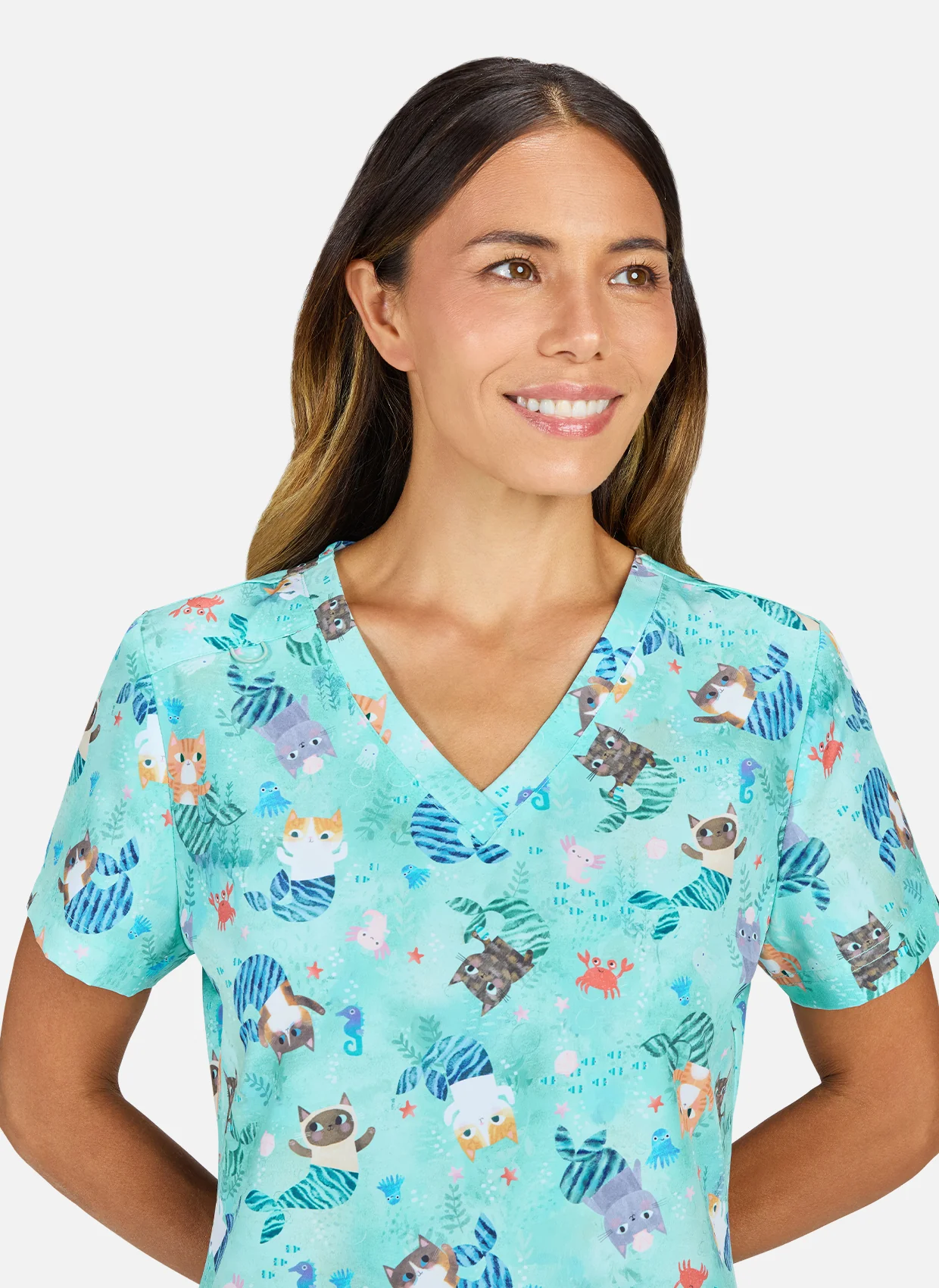 Koi Basics Rosalie Scrub Top - Purrmaids - Image 4