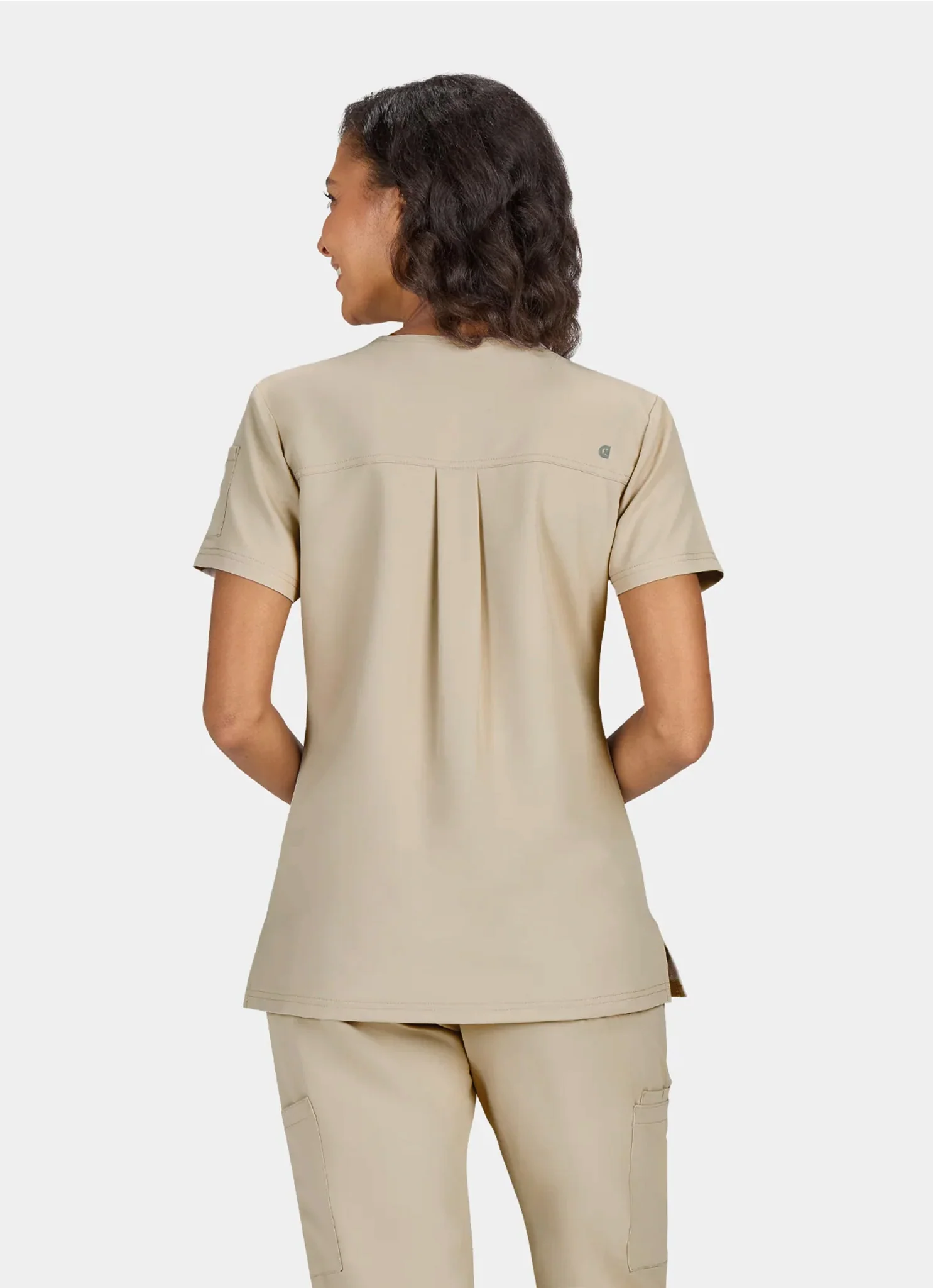 Koi Cureology Cardi Scrub Top - Khaki - Image 2