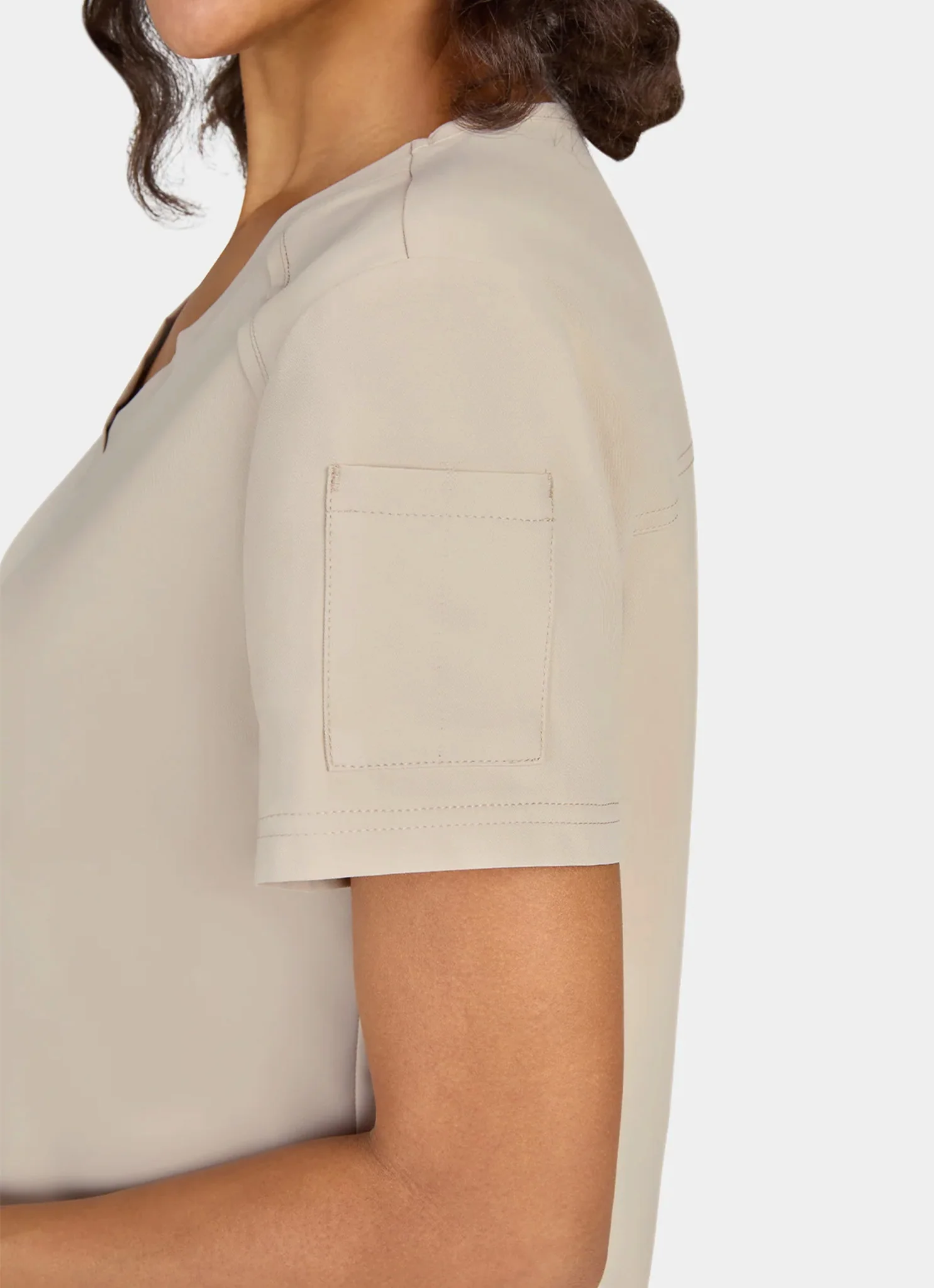 Koi Cureology Cardi Scrub Top - Khaki - Image 3