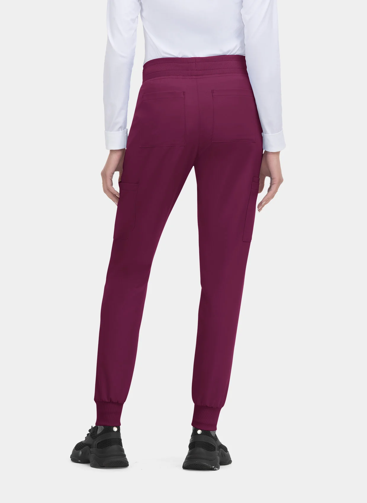 Koi Cureology Pulse Scrub Joggers - Wine - Image 2