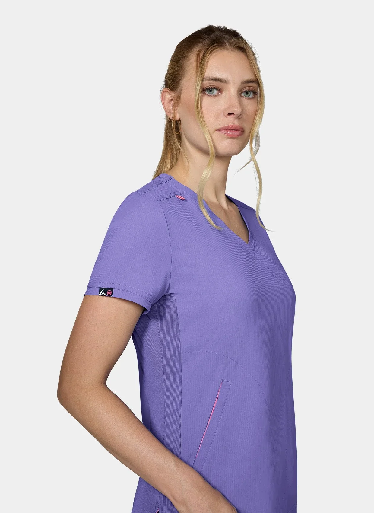 Koi Lite Philosophy Scrub Top - French Lavender - Image 3