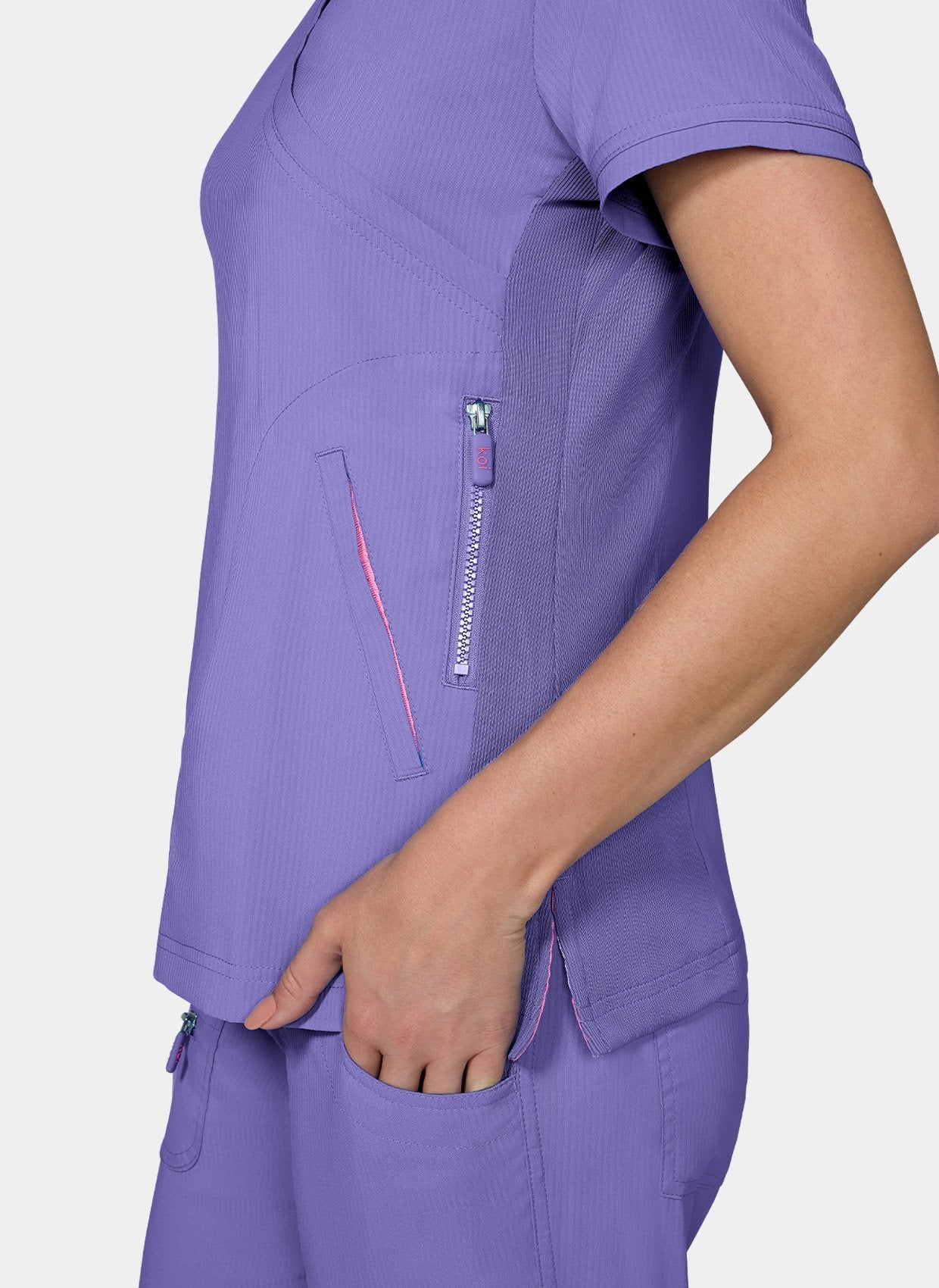 Koi Lite Philosophy Scrub Top - French Lavender - Image 5