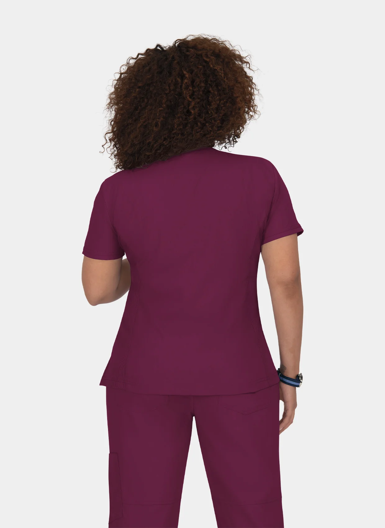 Koi Lite Philosophy Scrub Top - Wine - Image 2