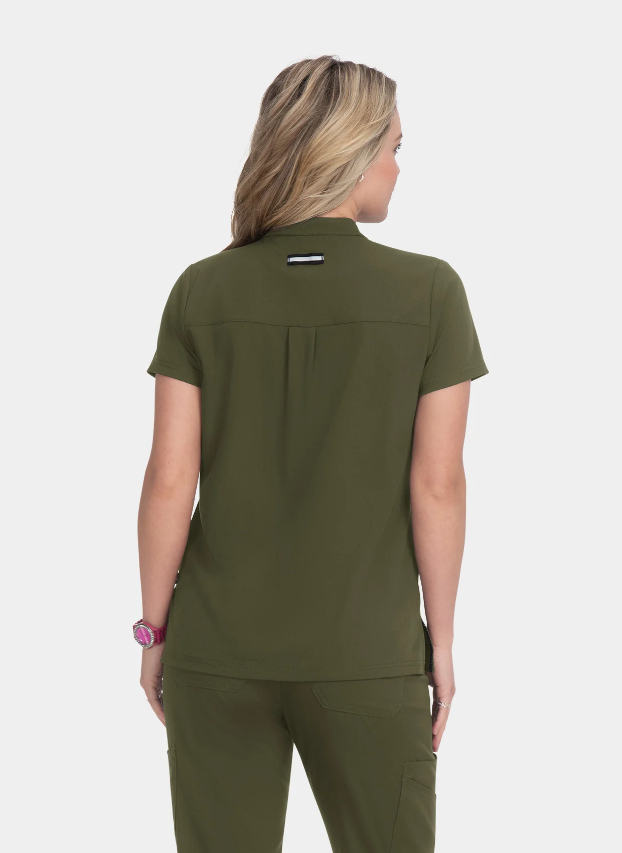 Koi Next Gen Driven Scrub Top - Olive - Image 3