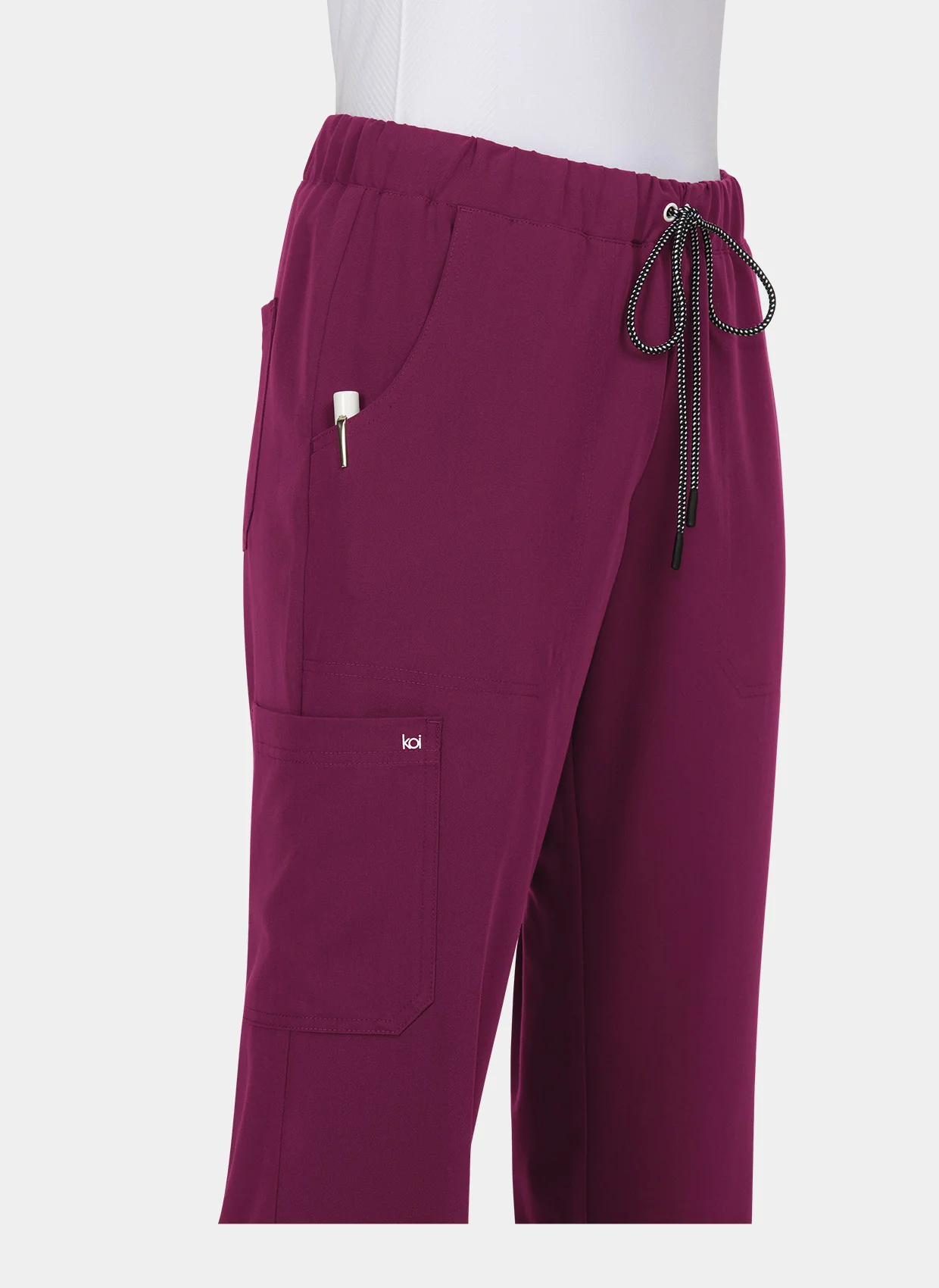 Koi Next Gen Everyday Hero Scrub Trousers - Wine - Image 2
